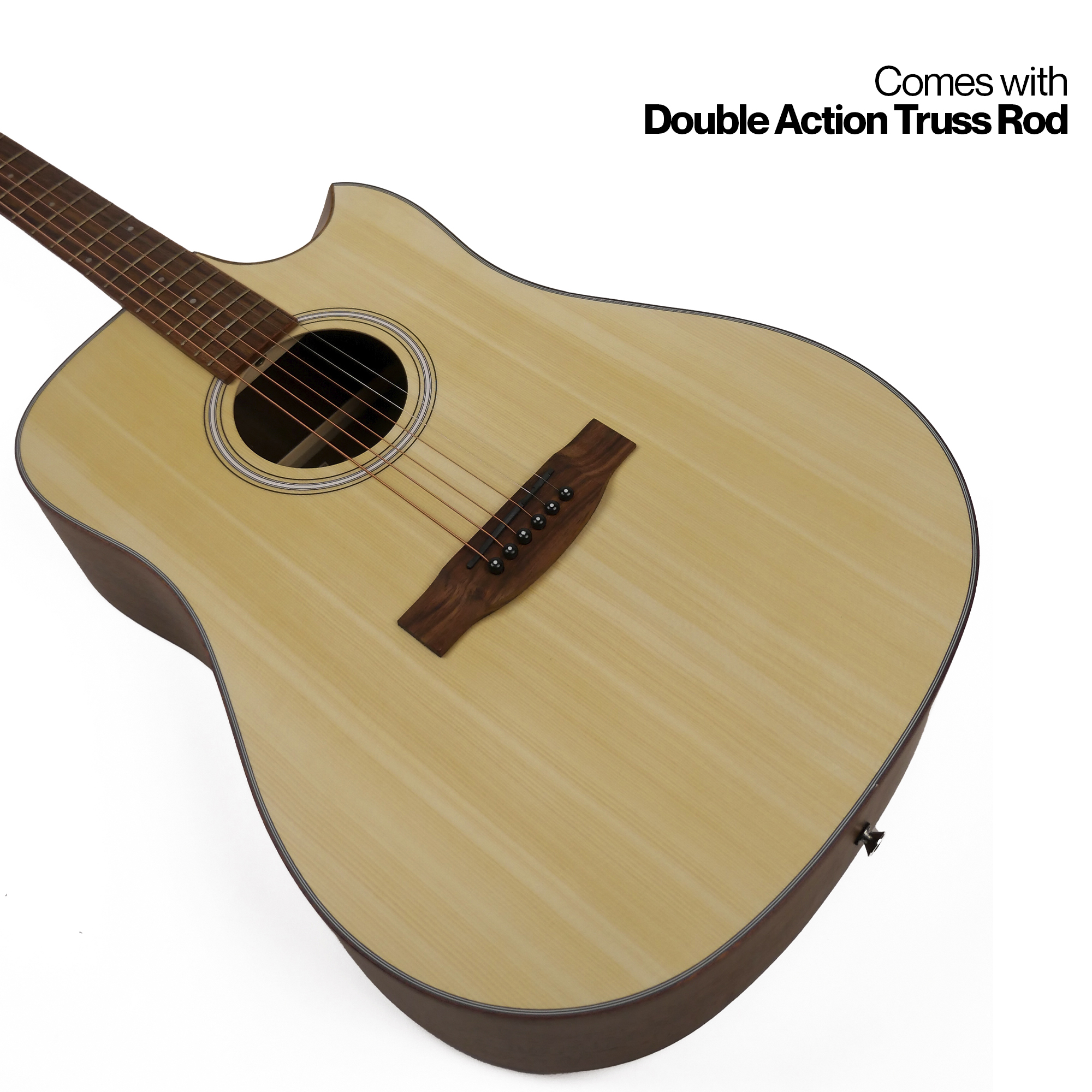 SQOE SQ-D-BQJ Acoustic guitar - Natural