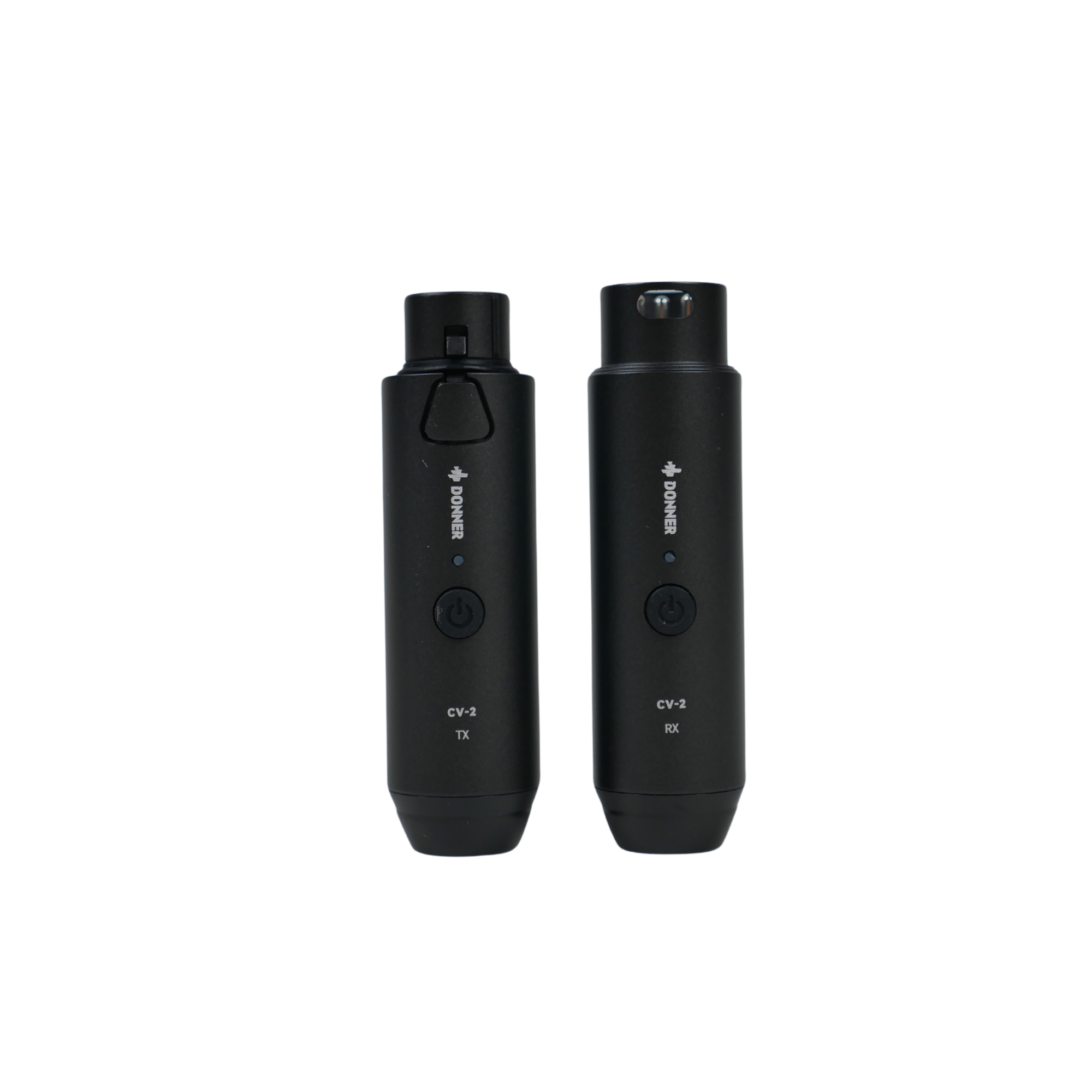 Donner CV-2 Wireless XLR Microphone Transmitter Receiver 24GHz Plug-on Wireless Microphone Adapter with 24-bit192kHz High-Resolution for Dynamic Microphone Audio Mixer PA System Camera