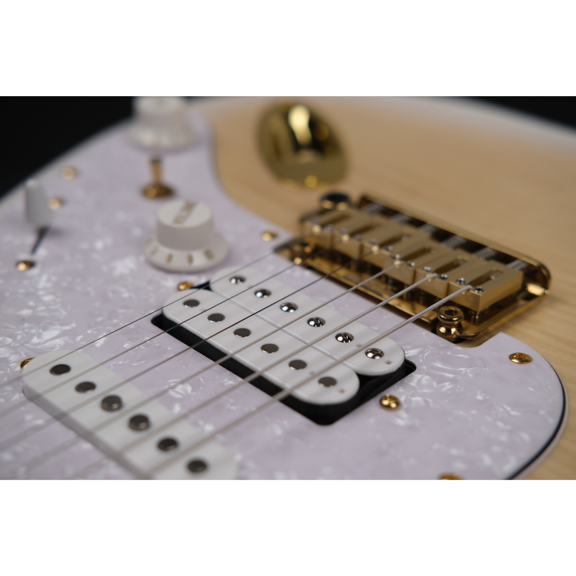 SQOE SEST900 alnico 5 HSS Flame maple top - Solar flare