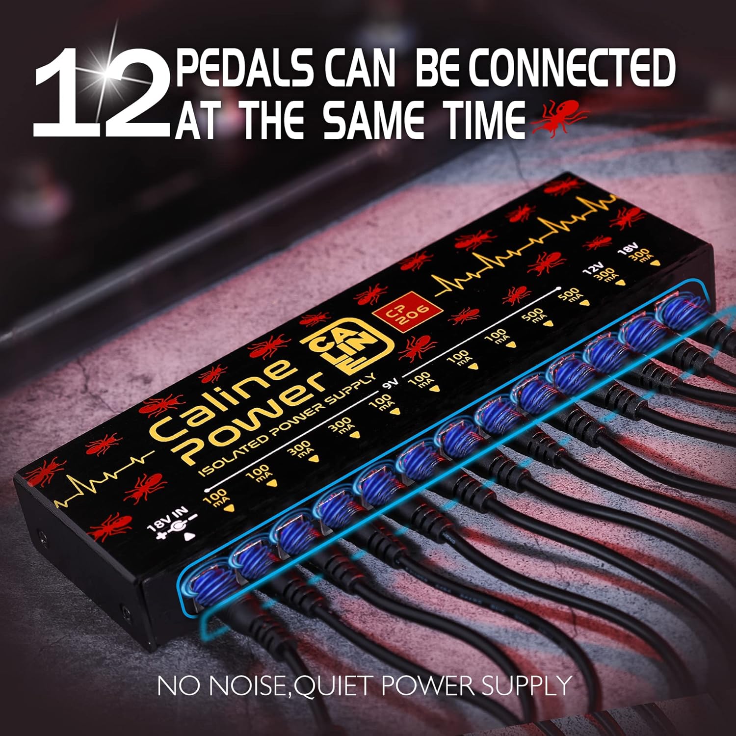 Caline CP-206 Fully Isolated Pedalboard Power Supply