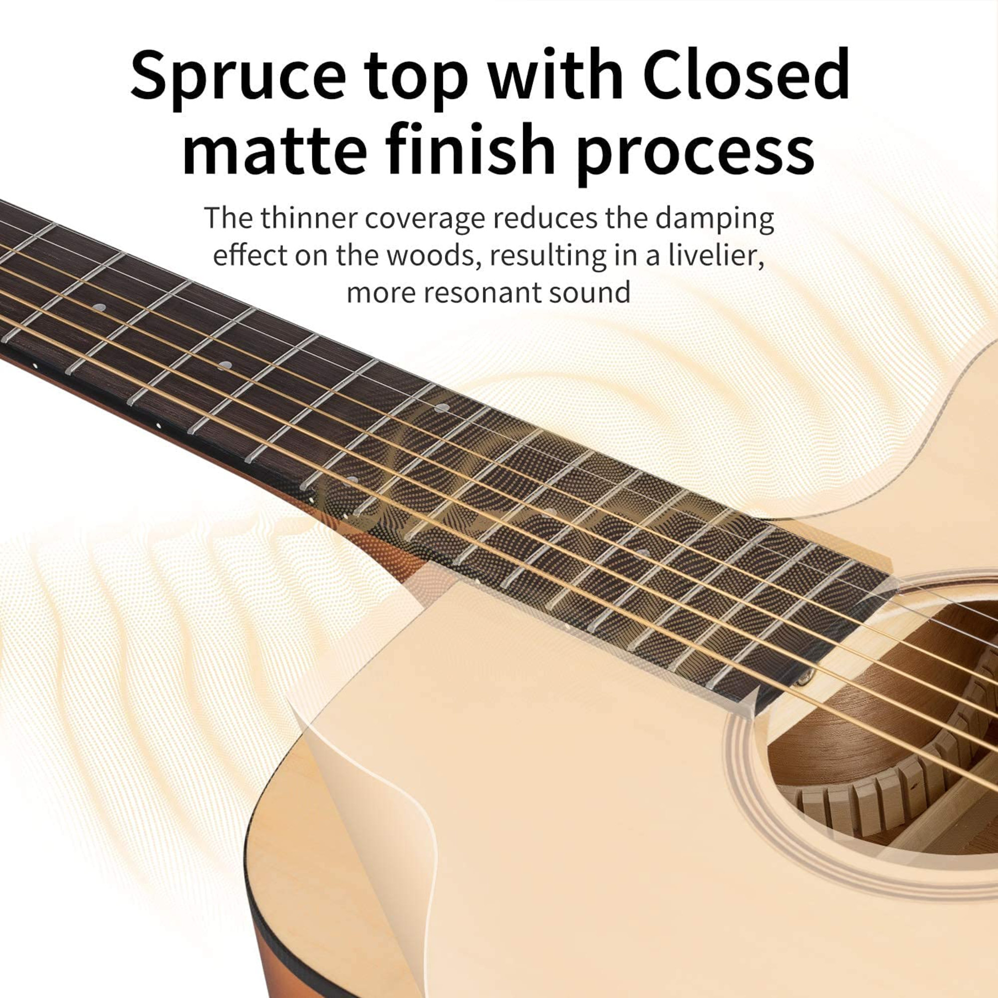 Donner DAD-140C Acoustic Guitar Beginner Adult Full Size 41 Inch Dreadnought Cutaway Acoustic Guitar Bundle Kit with Free Online Lesson Bag Tuner Capo Pickguard String Strap