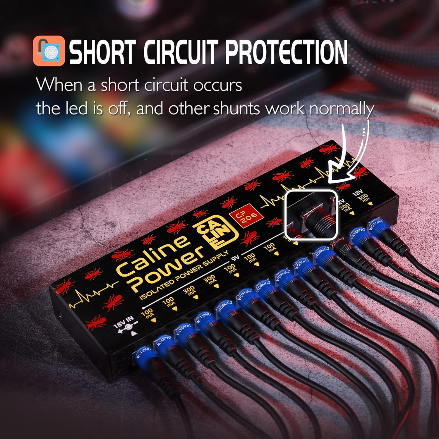 Caline CP-206 Fully Isolated Pedalboard Power Supply