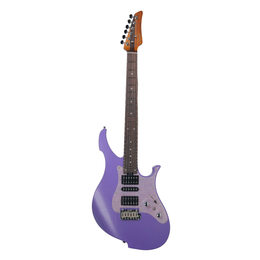 Image of SQOE SEYX700 HSH Offset Electric Guitar - Sanded Purple