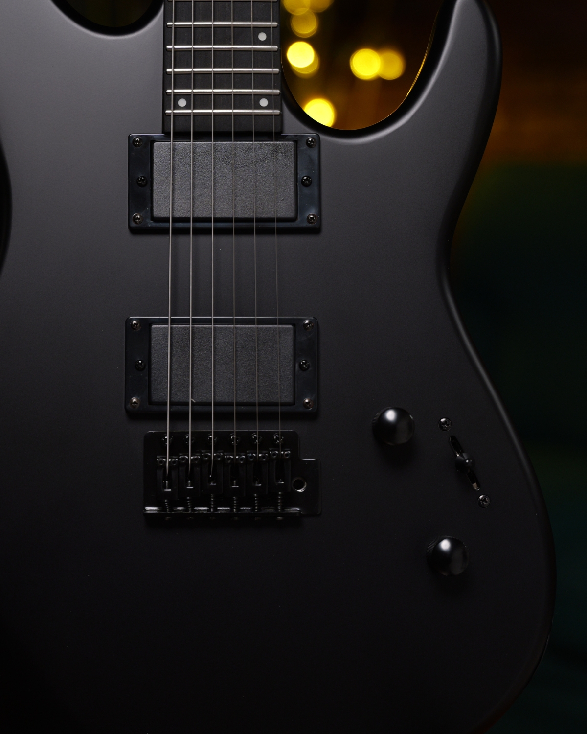 SQOE SEIB300 Electric Guitar Black warrior  24 Frets Dual Humbucker Metal Guitar