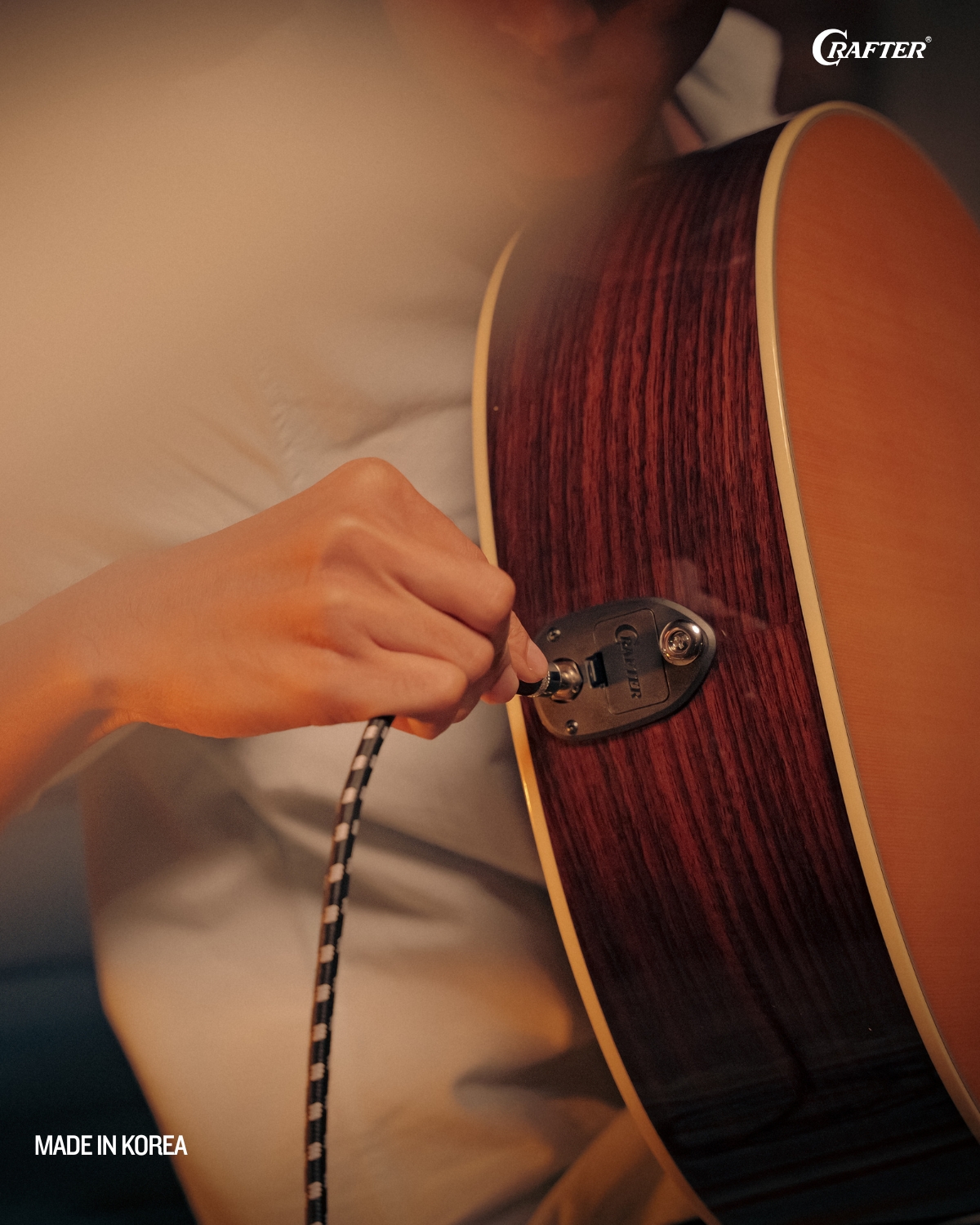 Crafter STG G18CE Acoustic Electric Guitar  Cedar Top Warm Tone Stage Guitar