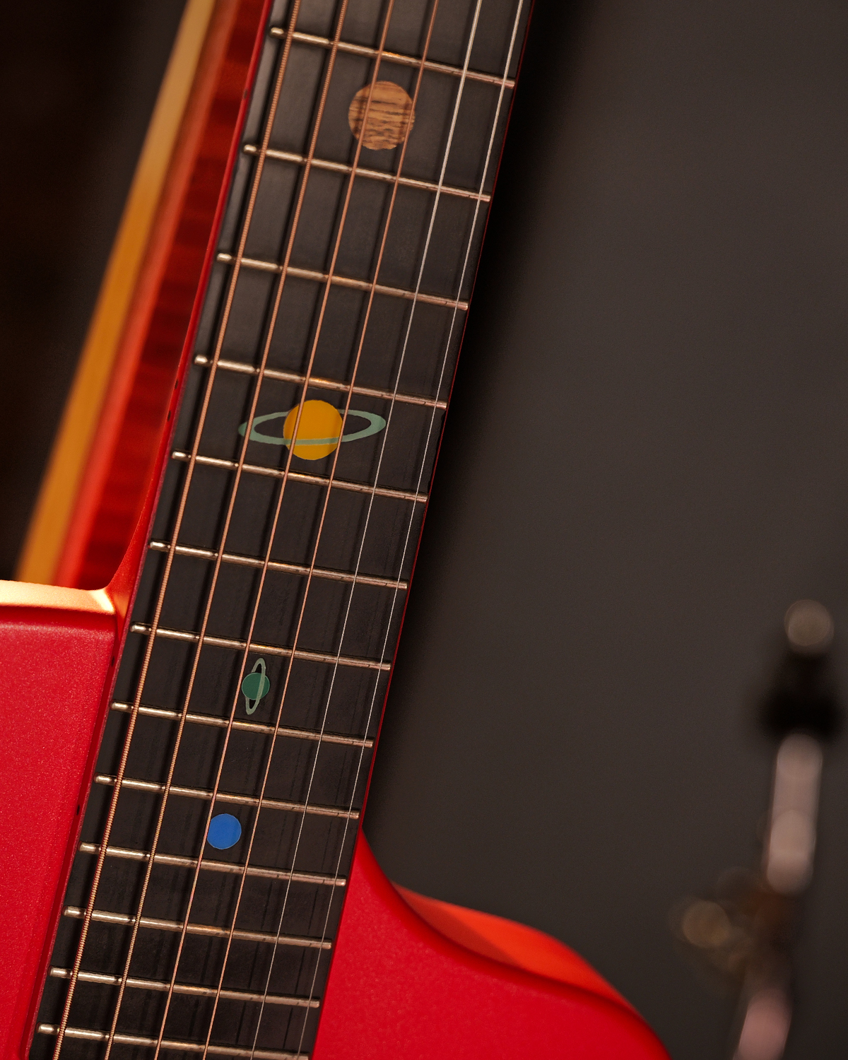 Natasha Asteroid NSX Carbon Fibre Acoustic Guitar with Smart Pickup Imperial red
