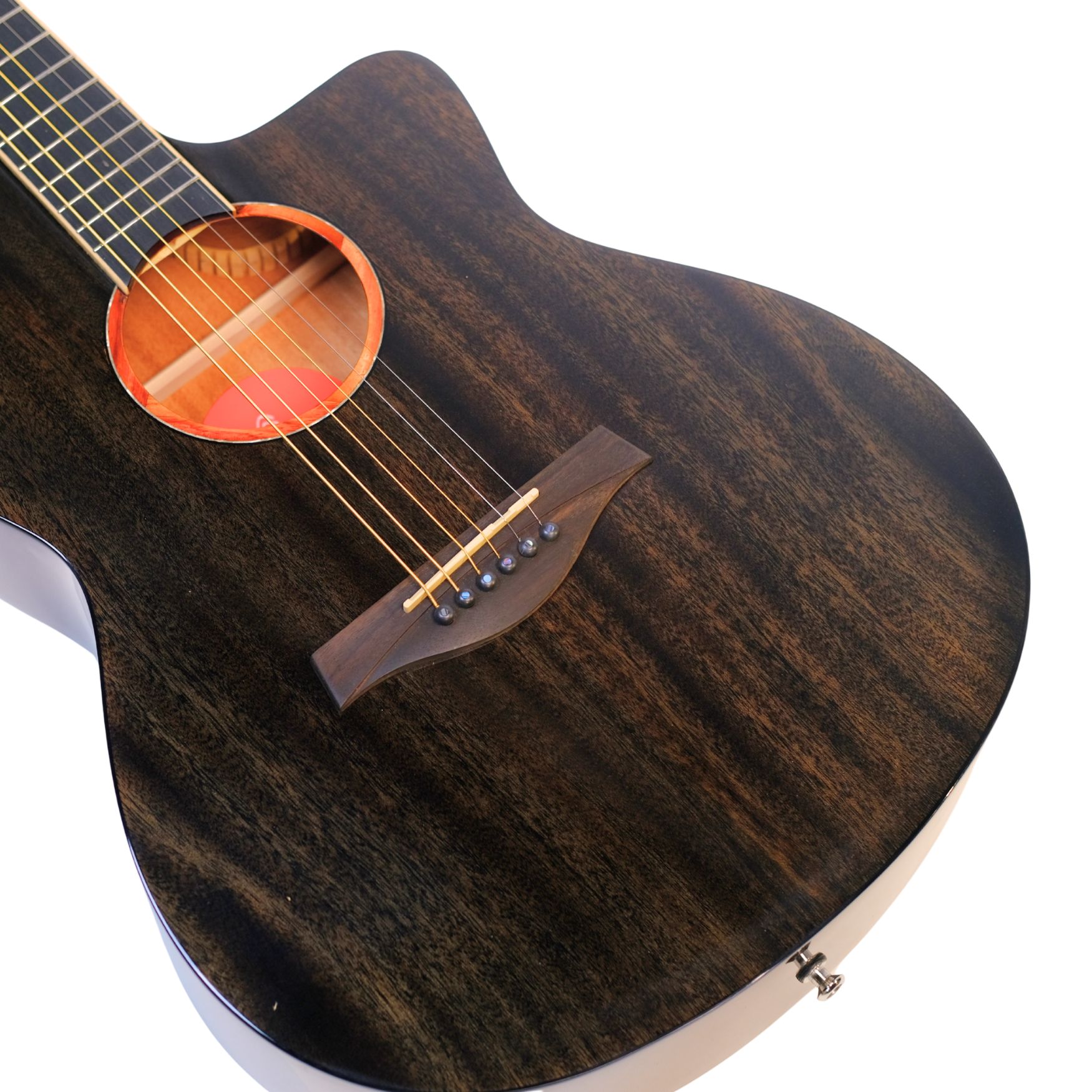 Strydom F139C 39inch all mahogany acoustic guitar trans black gloss