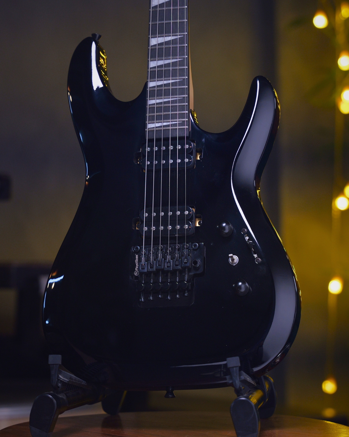 SQOE SEFR700 Black warrior HH Floyd Rose Electric Guitar Alnico Pickups Coil Split