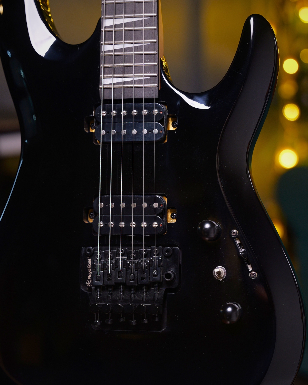 SQOE SEFR700 Black warrior HH Floyd Rose Electric Guitar Alnico Pickups Coil Split