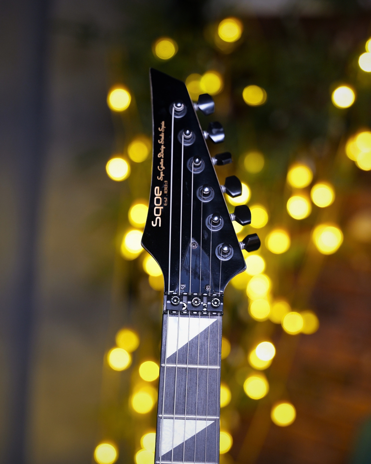 SQOE SEFR700 Black warrior HH Floyd Rose Electric Guitar Alnico Pickups Coil Split