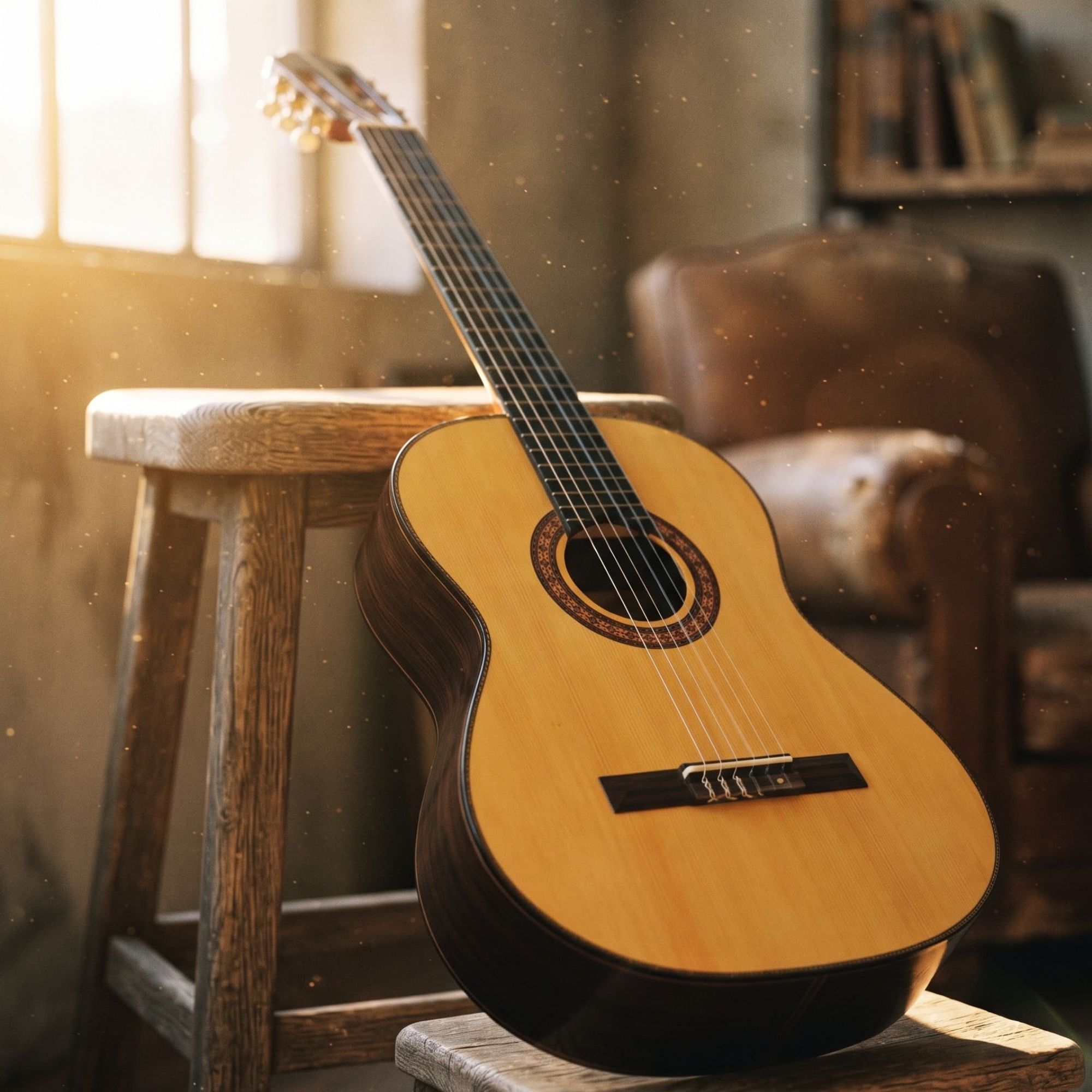 SQOE EC3968 Spruce Vintage Yellow Classical Guitar