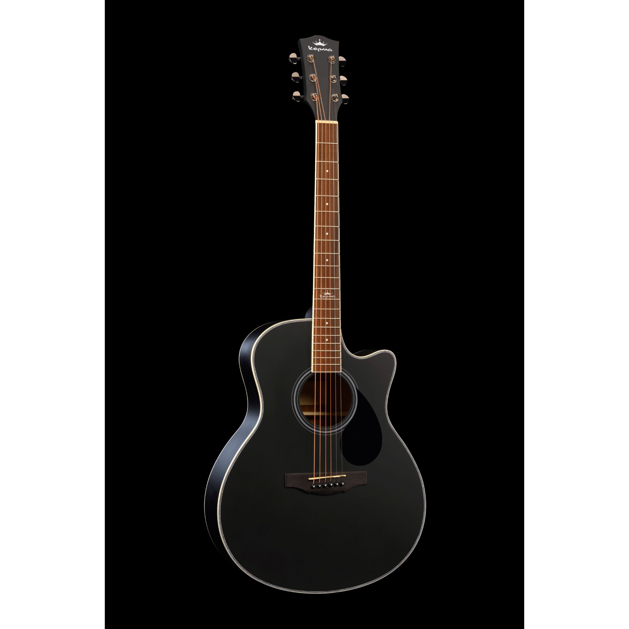 Kepma A1C Acoustic Guitar- Black Matt