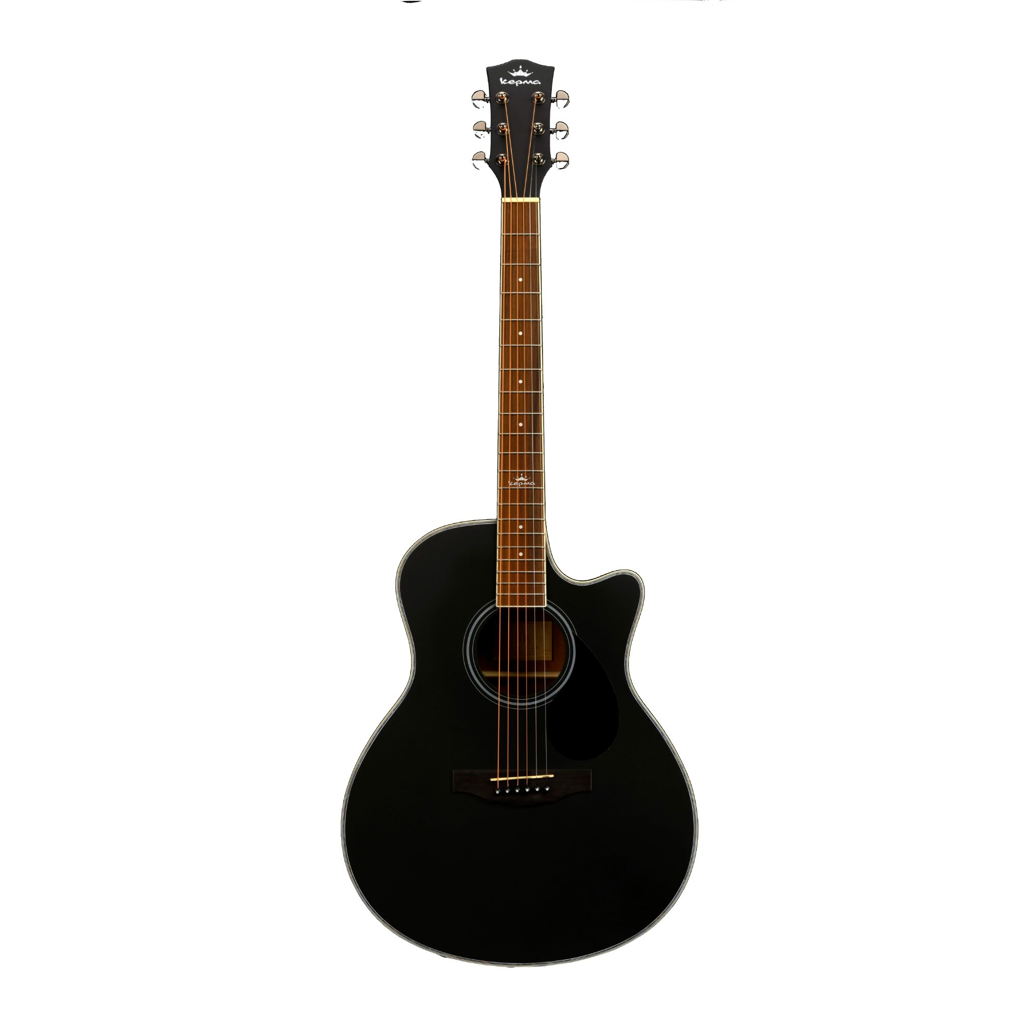 Kepma A1C Acoustic Guitar- Black Matt