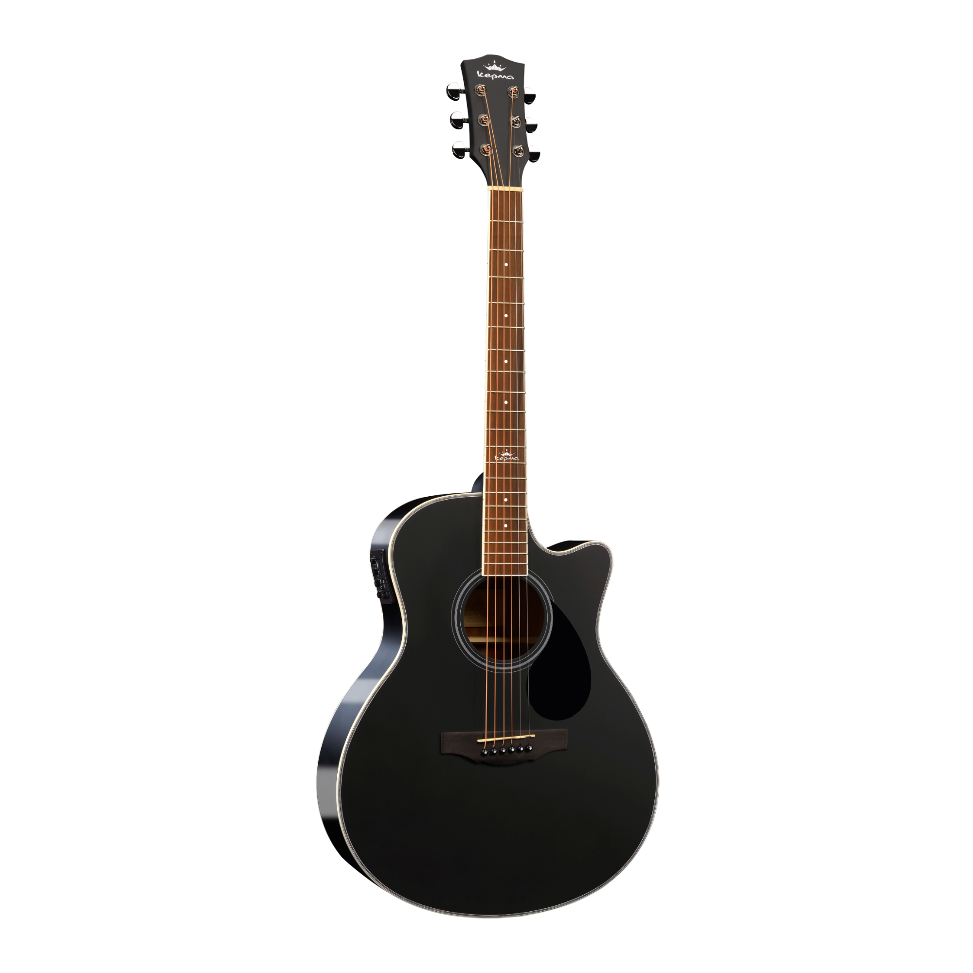 Kepma A1C Acoustic Guitar-  Black Glossy