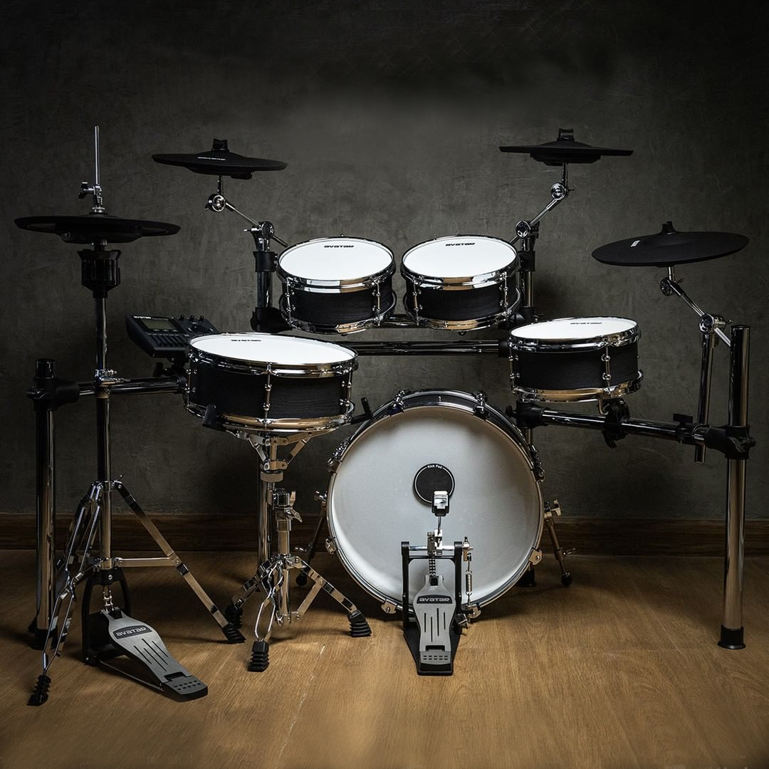 Avatar A51 Professional 9-Piece Mesh Kit Electric Drum Set with Shell 5PC Drum Pad 4PC Cymbal Pad