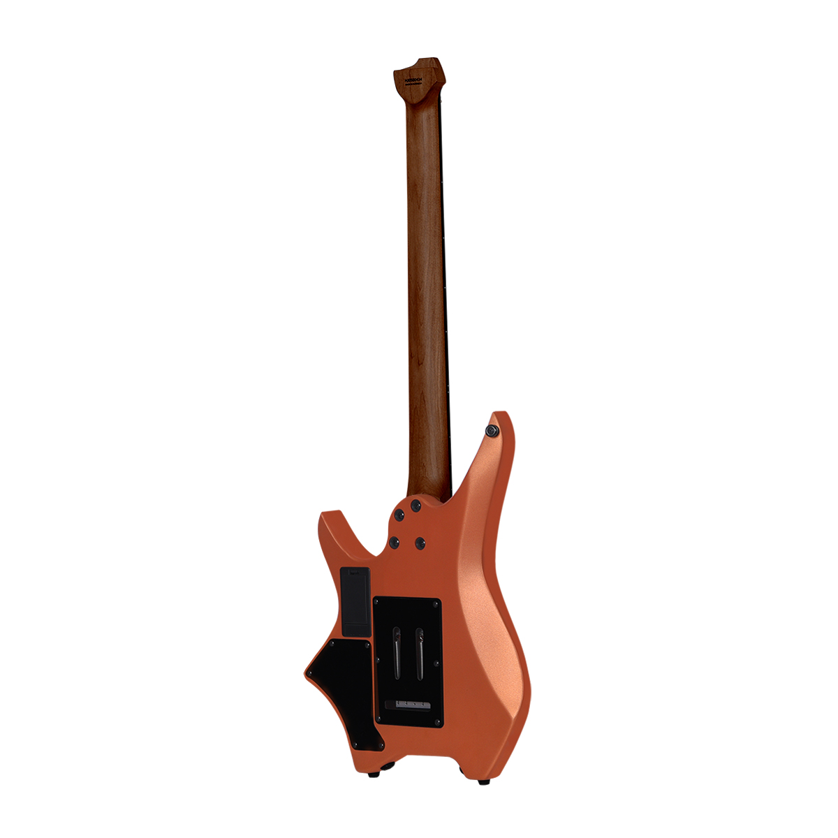HEX N500S Headless Guitar Metallic coral orange Active Pickups Stainless Frets