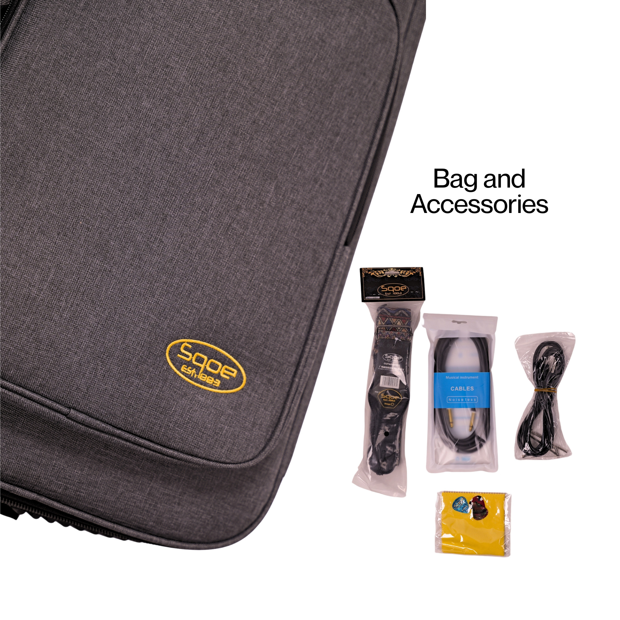 SQOE SBWT750 Black Warrior 5-String Headless Bass