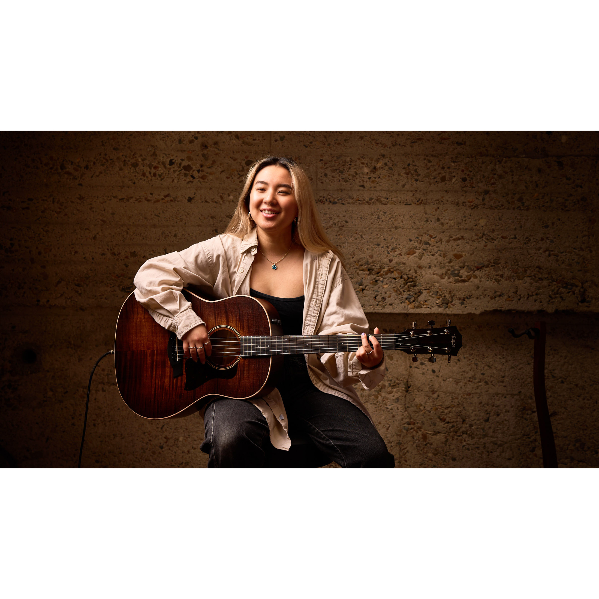 Taylor American Dream AD27e Flametop Acoustic-electric Guitar - Woodsmoke