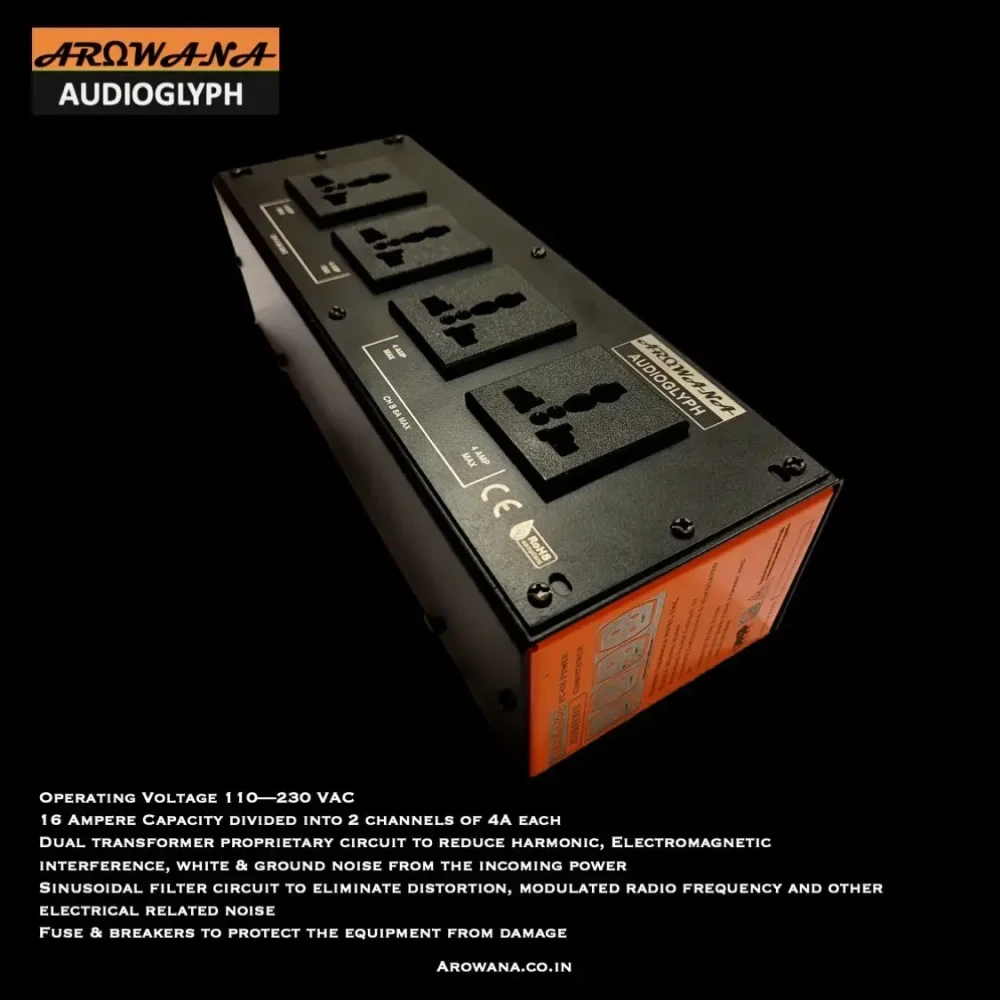 Image of Arowana AudioGlyph PC04 Gen2 4-Outlet 16A Power Conditioner