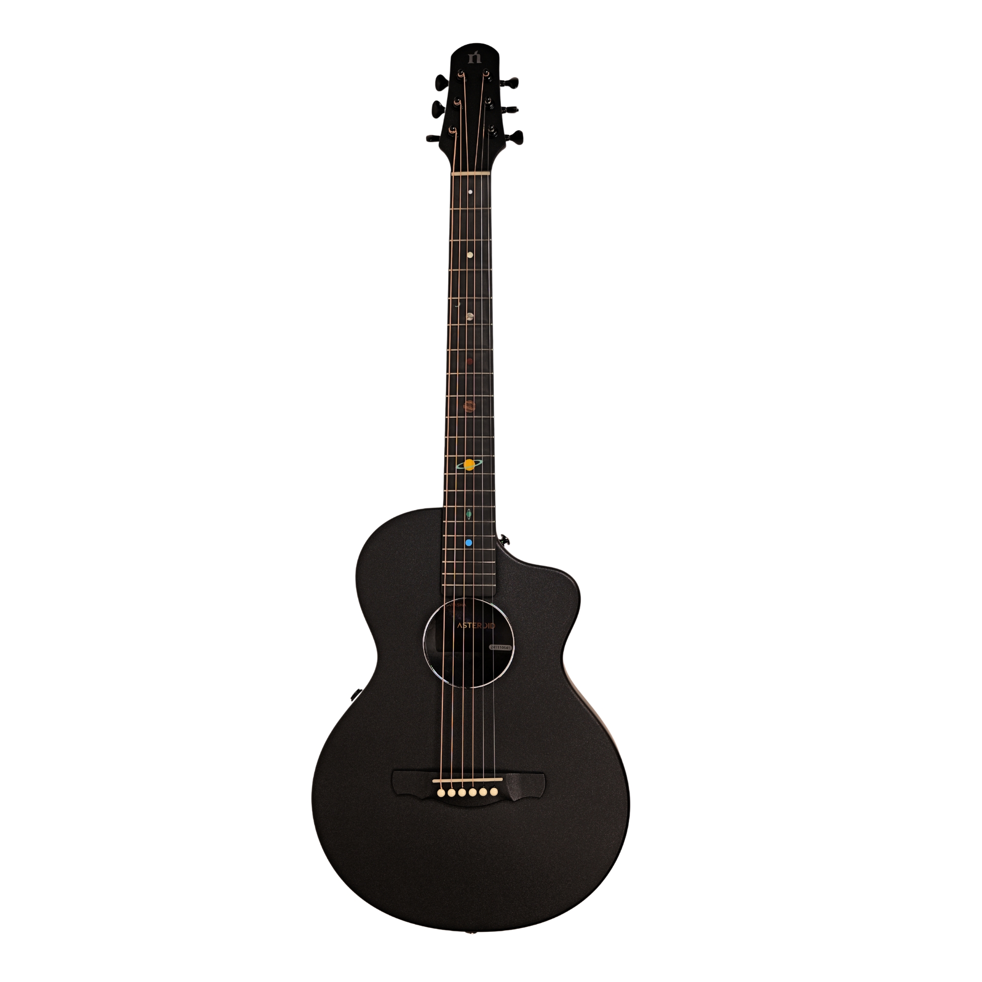 Natasha Asteroid NSX Carbon Fibre Acoustic Guitar with Smart Pickup Cosmic black