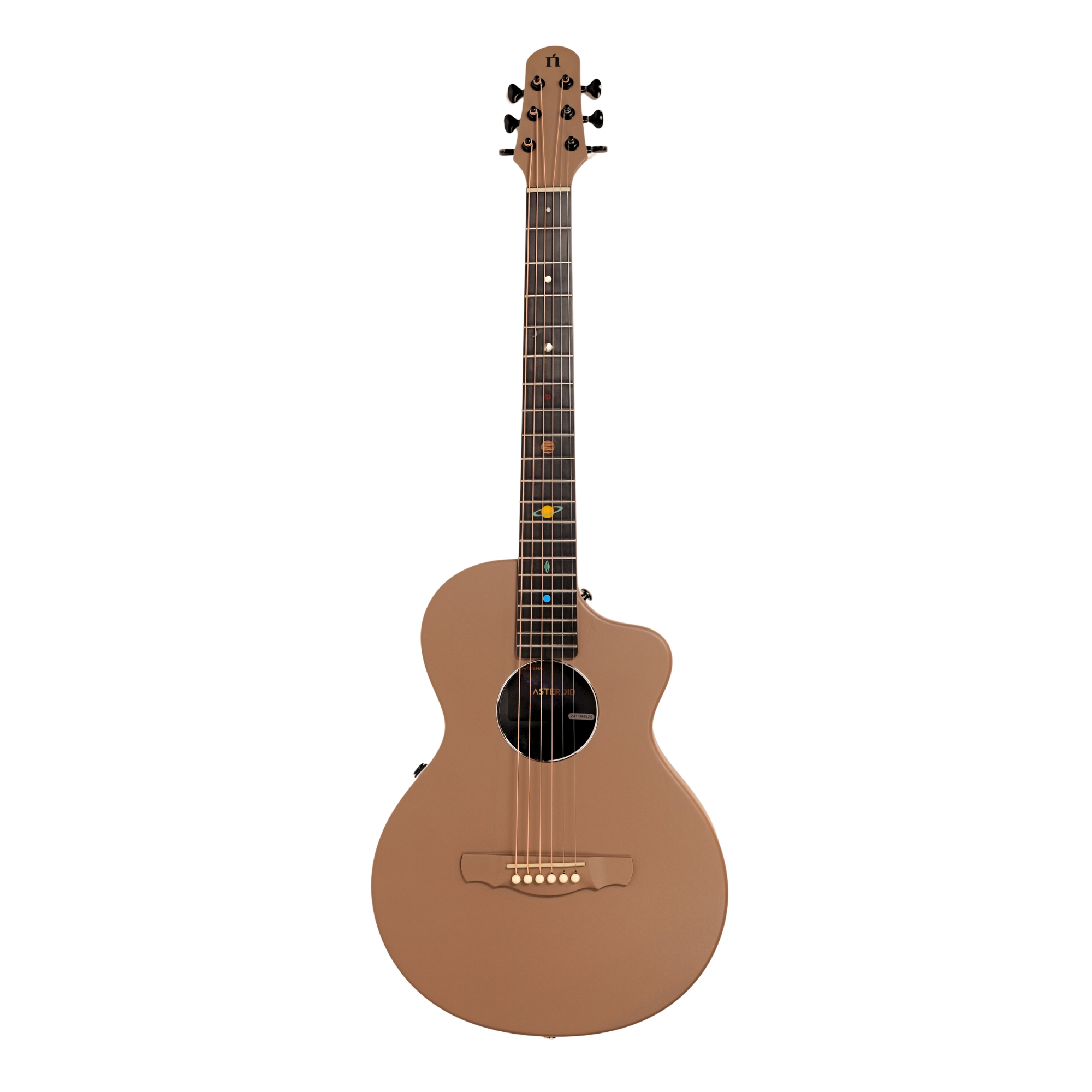 Natasha Asteroid NSX Carbon Fibre Acoustic Guitar with Smart Pickup Latte