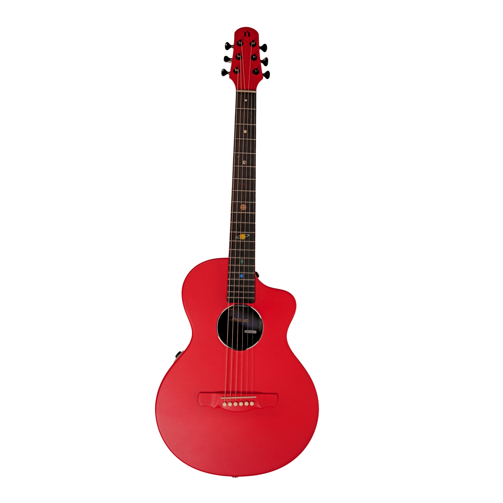 Natasha Asteroid NSX Carbon Fibre Acoustic Guitar with Smart Pickup Imperial red