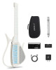 Enya CYBER-G Stringless Smart Guitar, Foldable Travel Backing Guitar, Built-in Drum Machine &amp; Bassline, 20 instrument Sounds for One-Man Band, App Interactive Chord Sheets For Adults &amp; Teens(White)