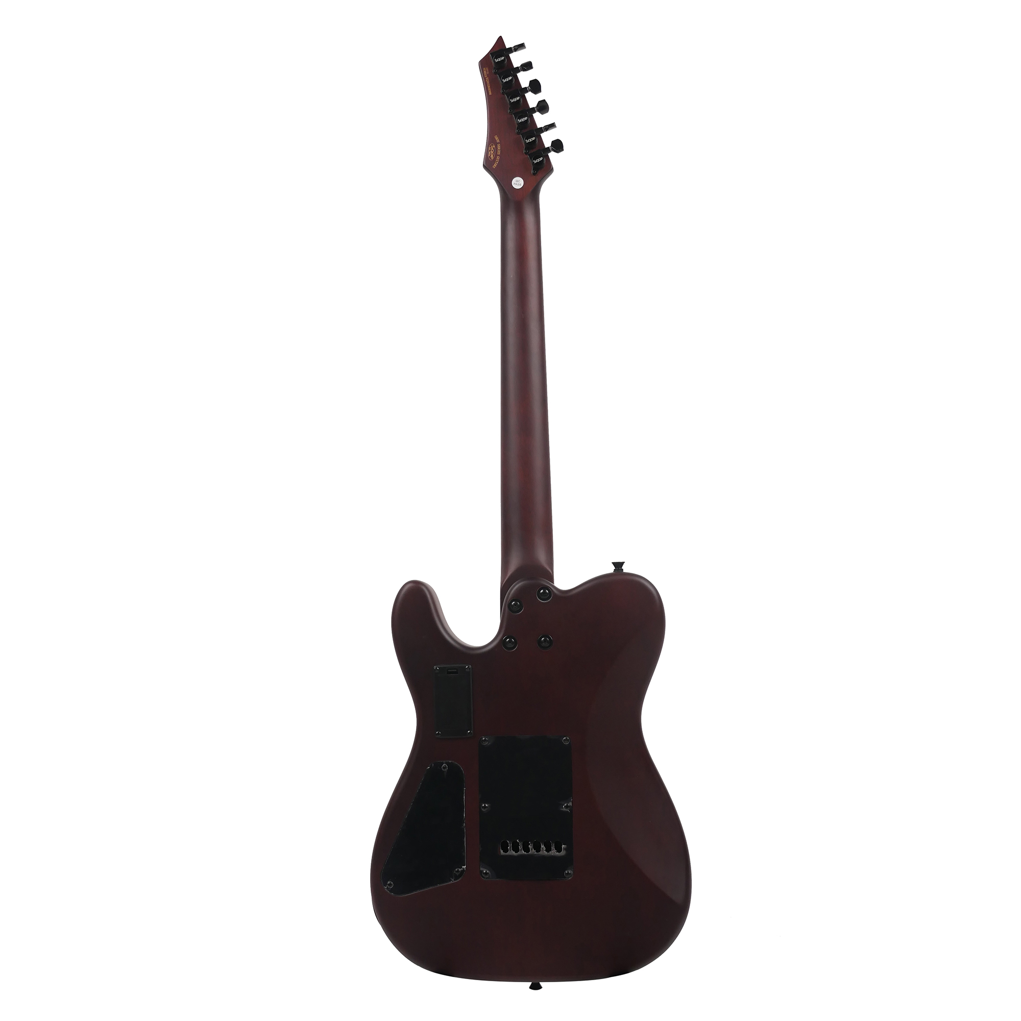 SQOE SETL800 Acoustic electric stage silent guitar - Natural Dark mahogany