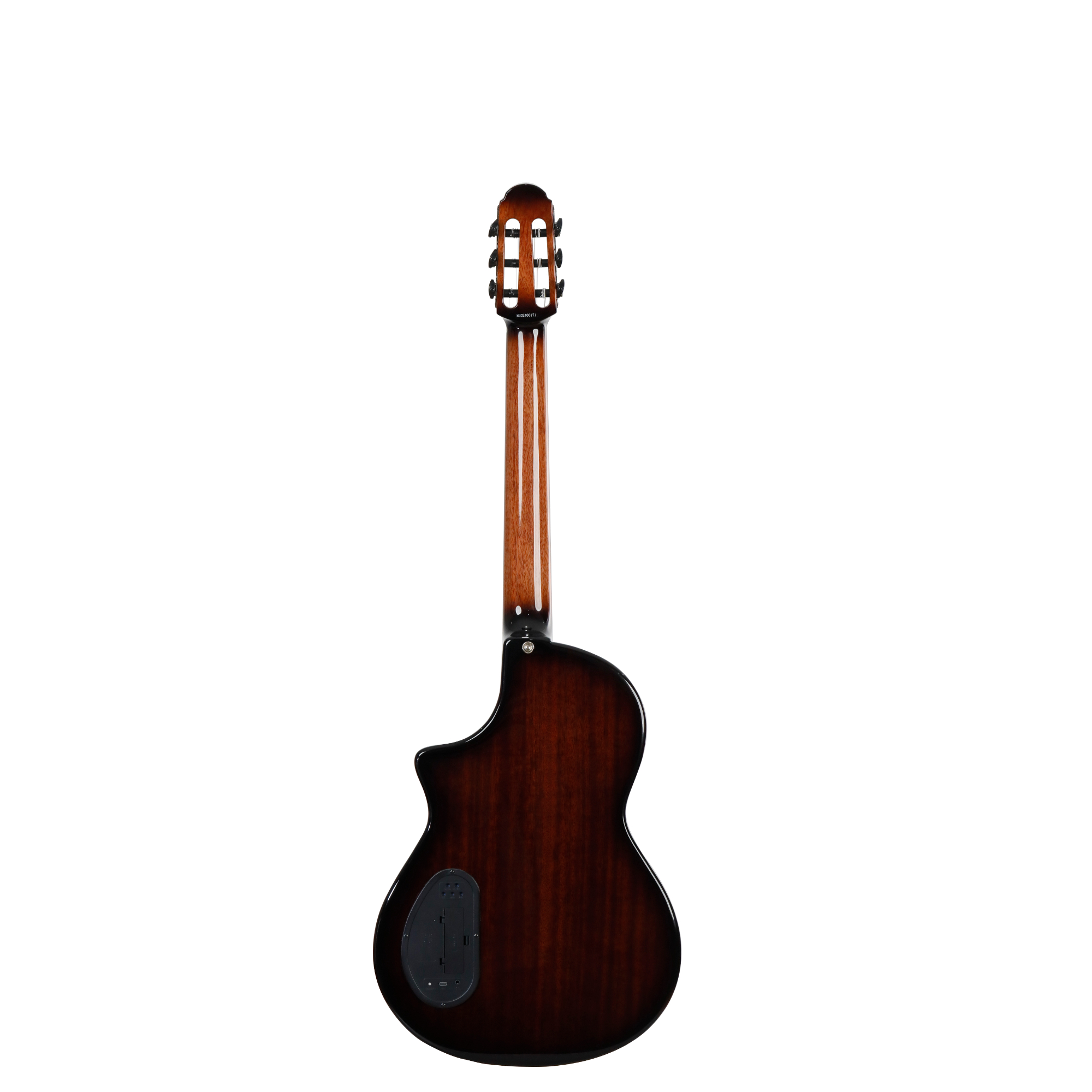 MARTINEZ Hispania sunburst with EQ all solid flame top modern semi-acoustic classical guitar with effects