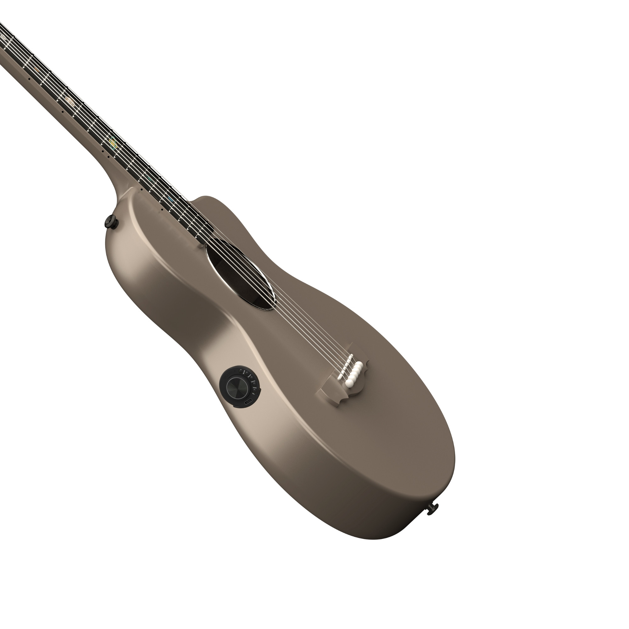 Natasha Asteroid Latte transacoustic OS1 Steel String carbon fibre guitar