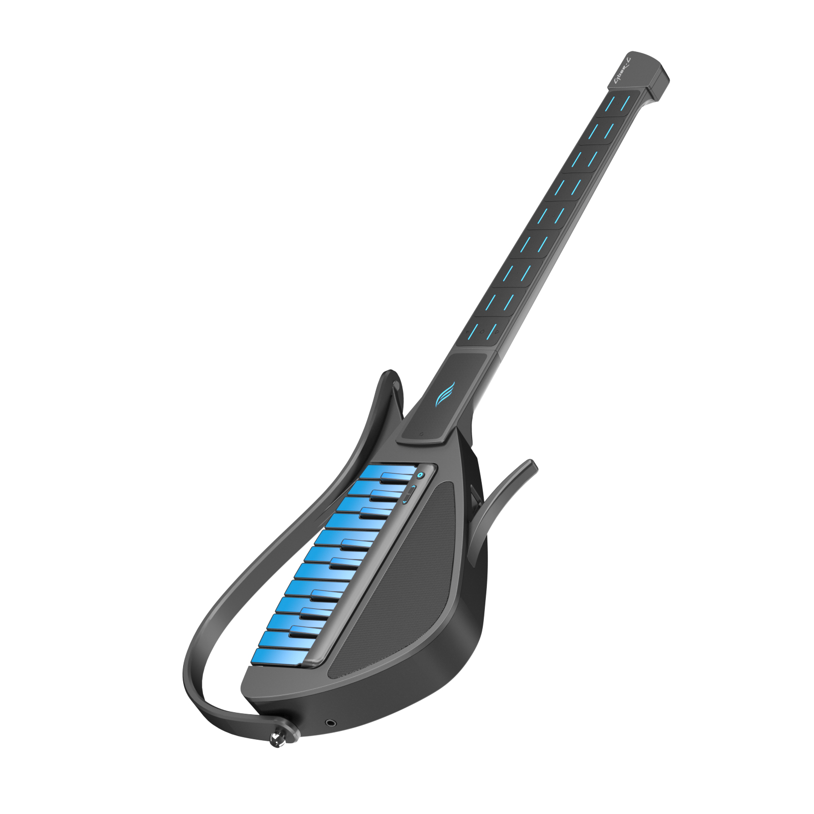 Enya CYBER-G Stringless Smart Guitar Foldable Travel Backing Guitar Built-in Drum Machine Bassline 20 instrument Sounds for One-Man Band App Interactive Chord Sheets For Adults TeensBlack