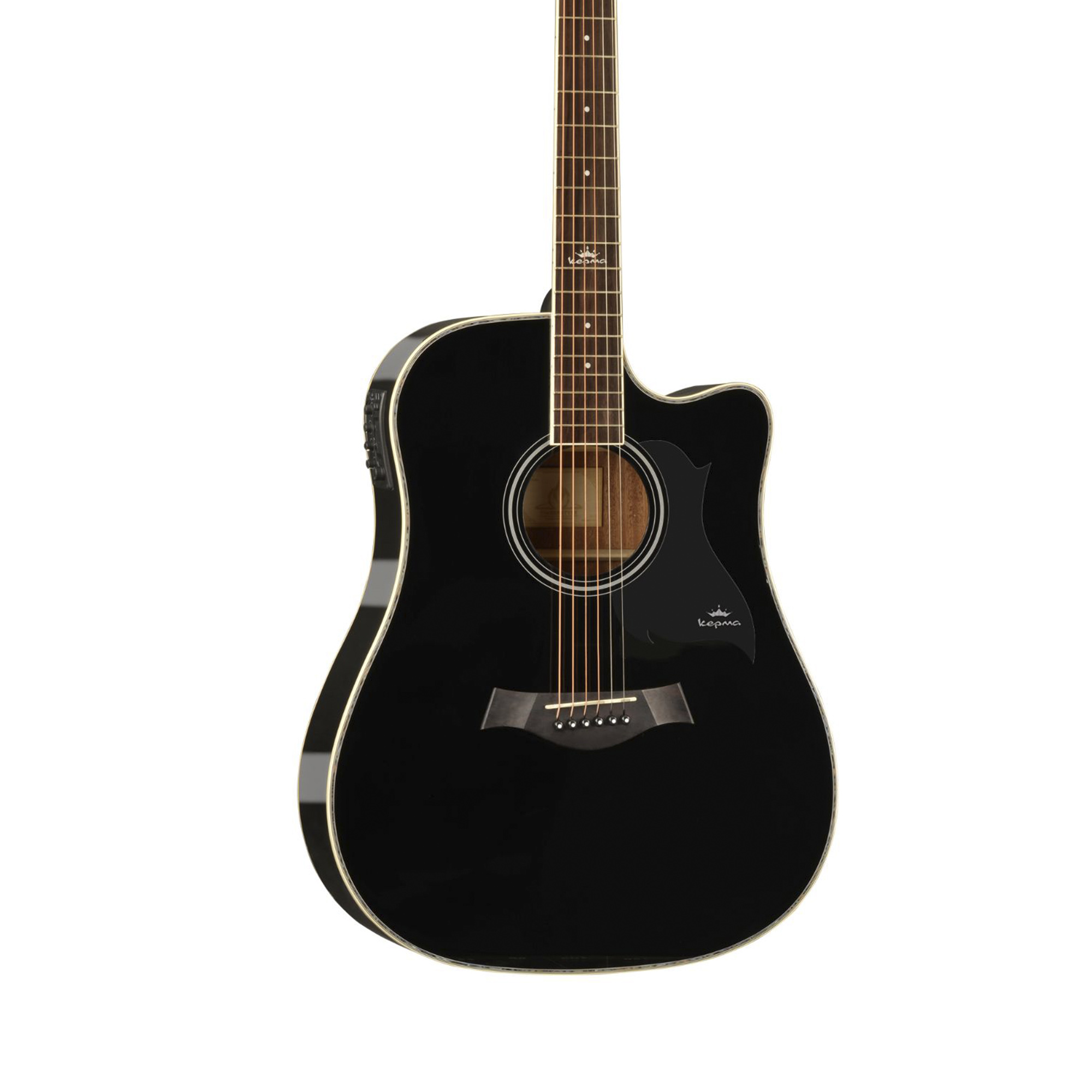 Kepma D1CE - Semi Acoustic Guitar- Black Gloss