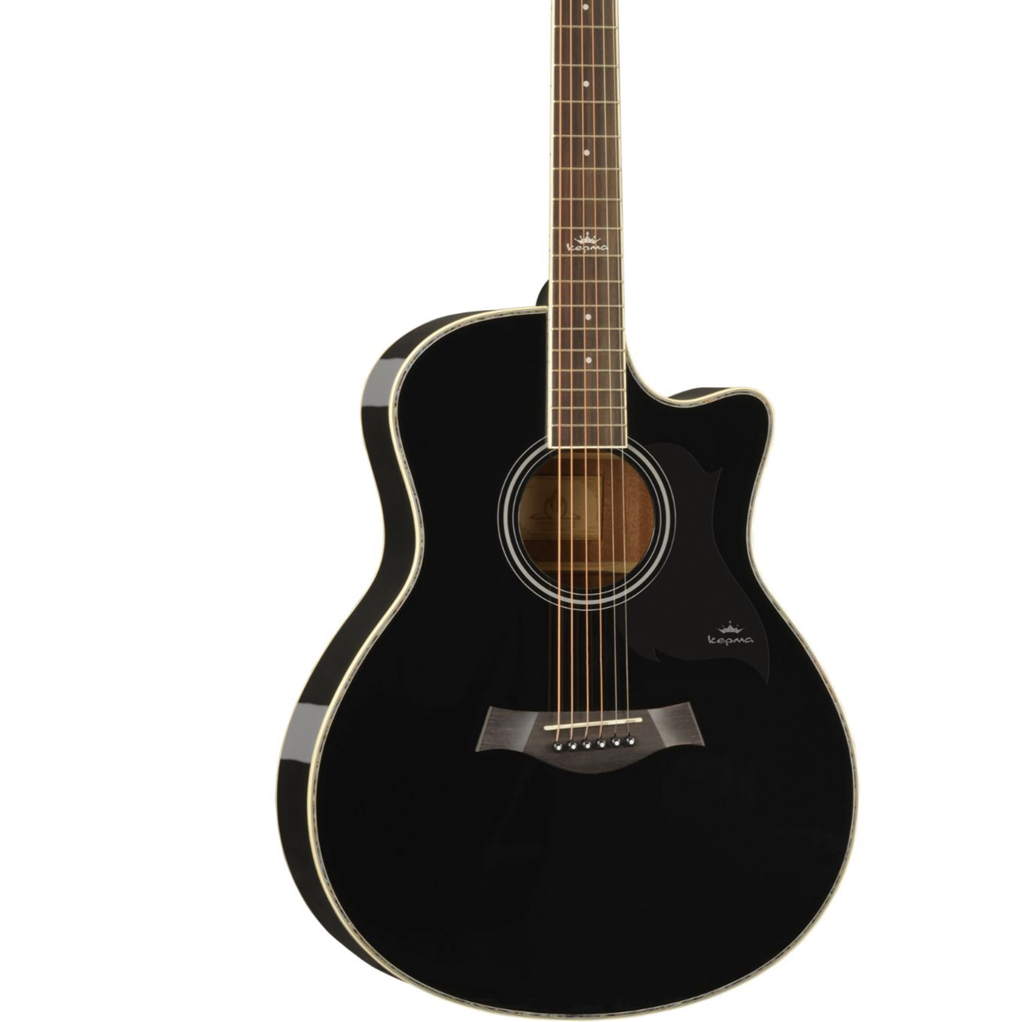 Kepma A1C Acoustic Guitar- Black Glossy