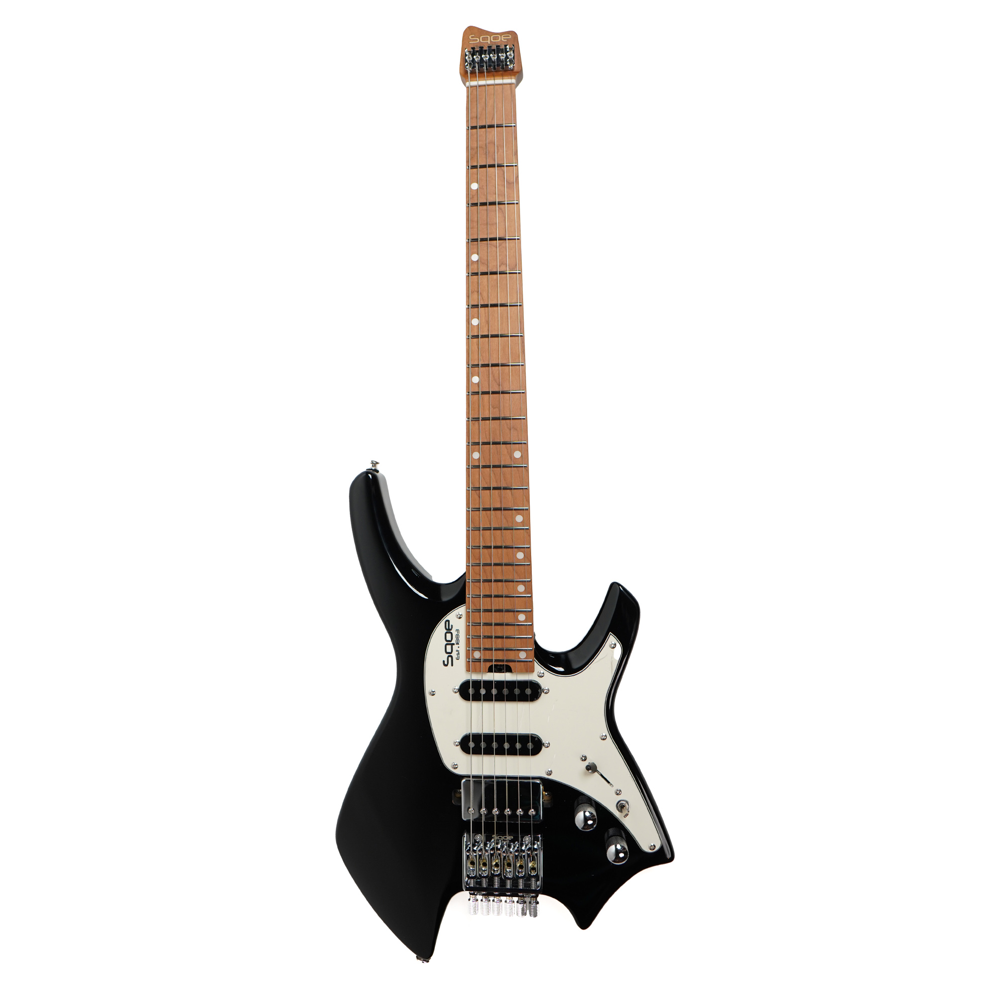 SQOE Headless Electric guitar SEWT700 - Black warrior HSS