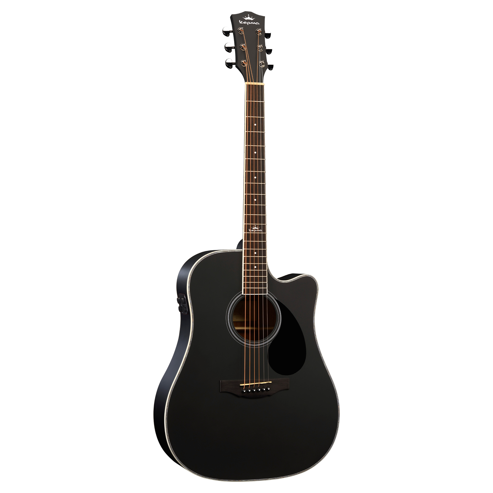 Kepma D1CE TRANS K10- Semi acoustic Guitar- Black Matt