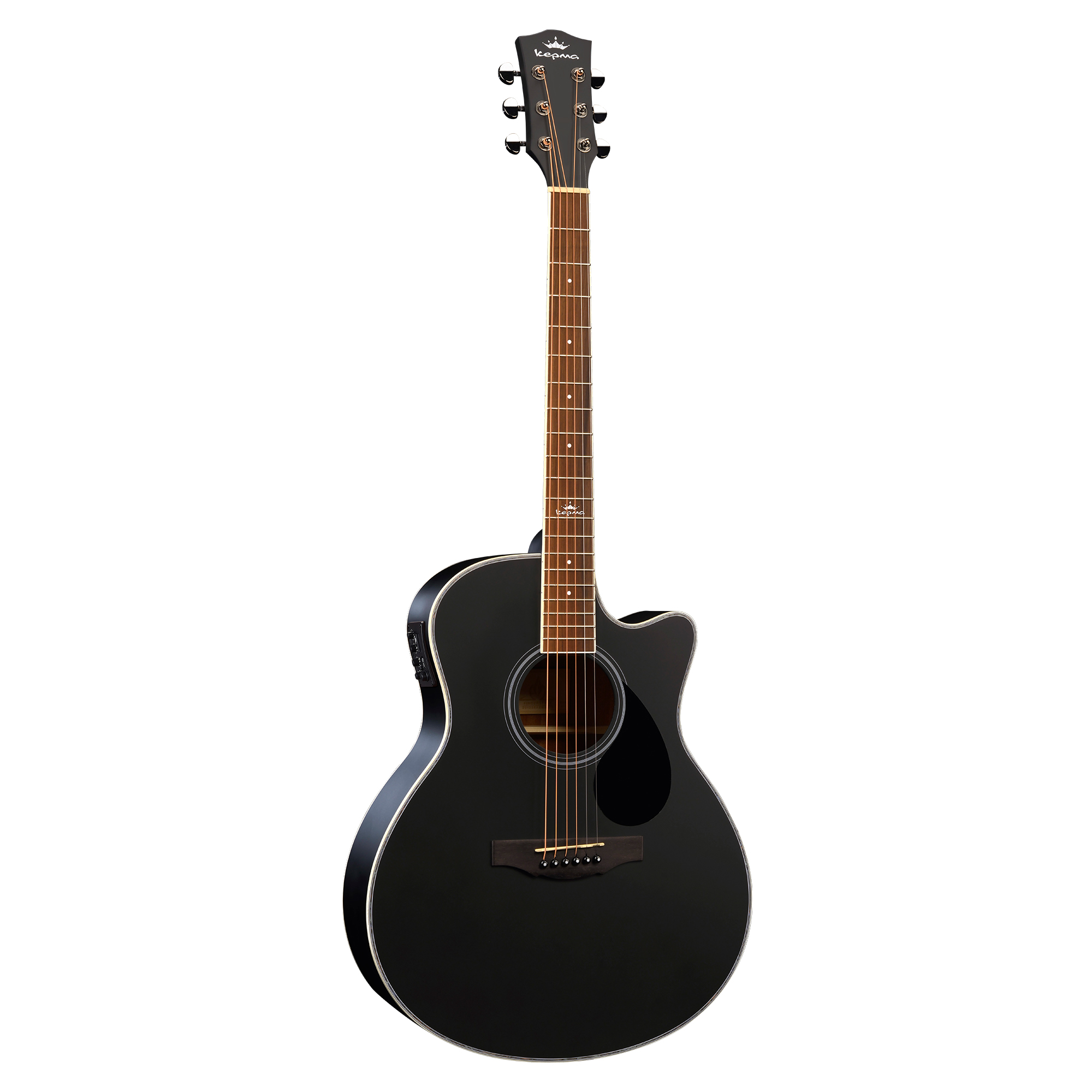 Kepma A1CE - Semi acoustic Guitar- Black Matt
