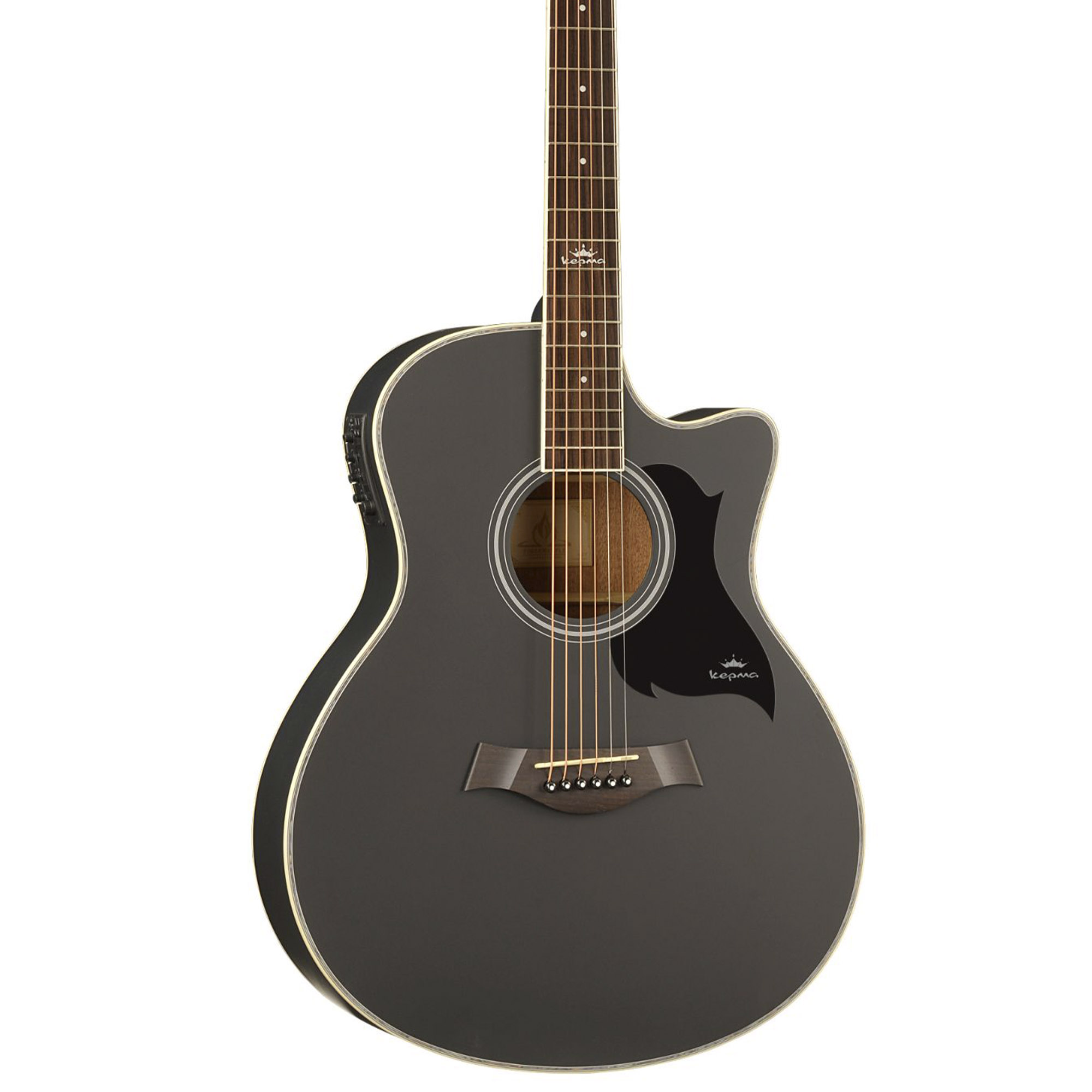Kepma A1CE - Semi acoustic Guitar- Black Matt
