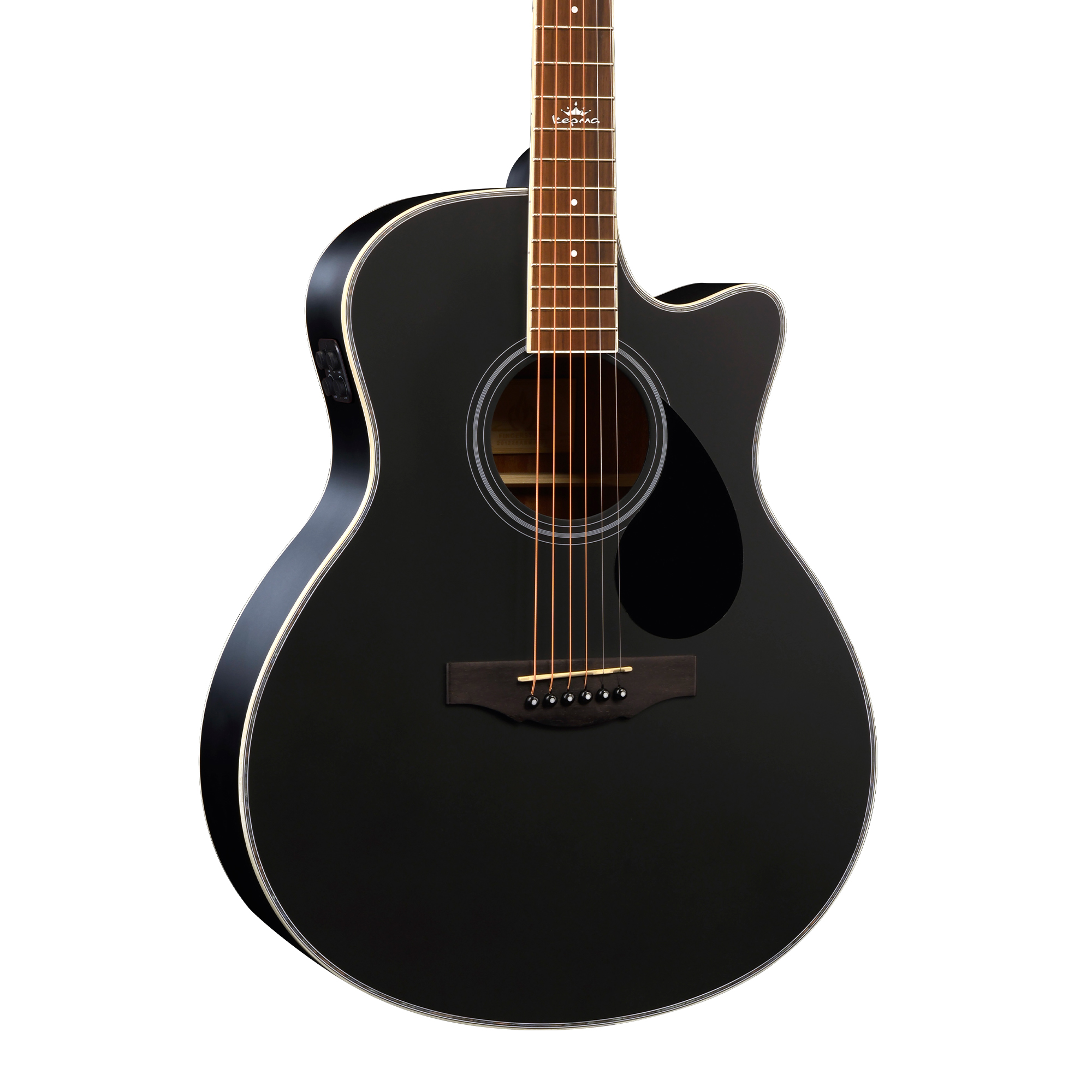 Kepma A1CE PRO TRANS K10- Semi acoustic Guitar- Black Matt