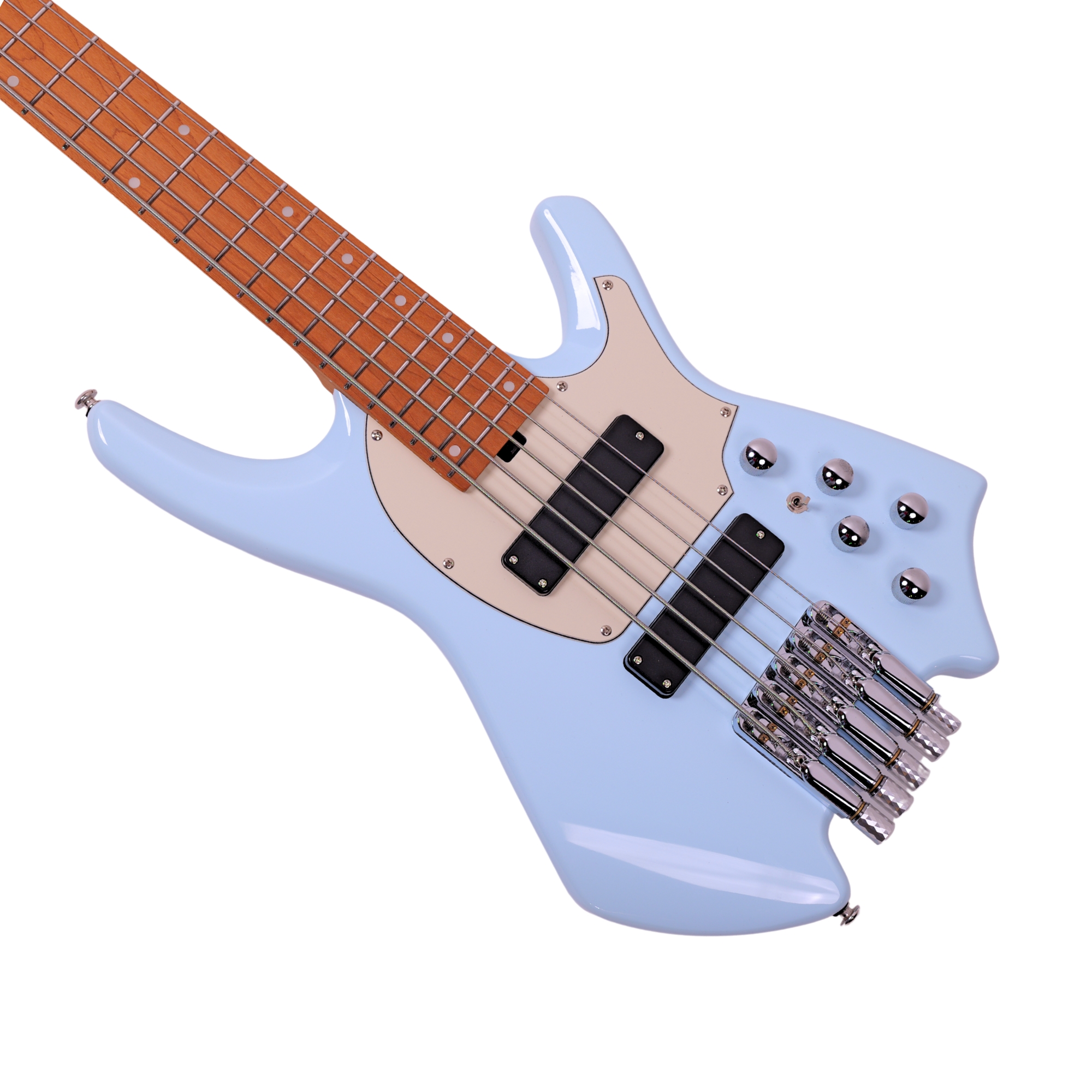 SQOE SBWT750 Sky blue 5-String Headless Bass