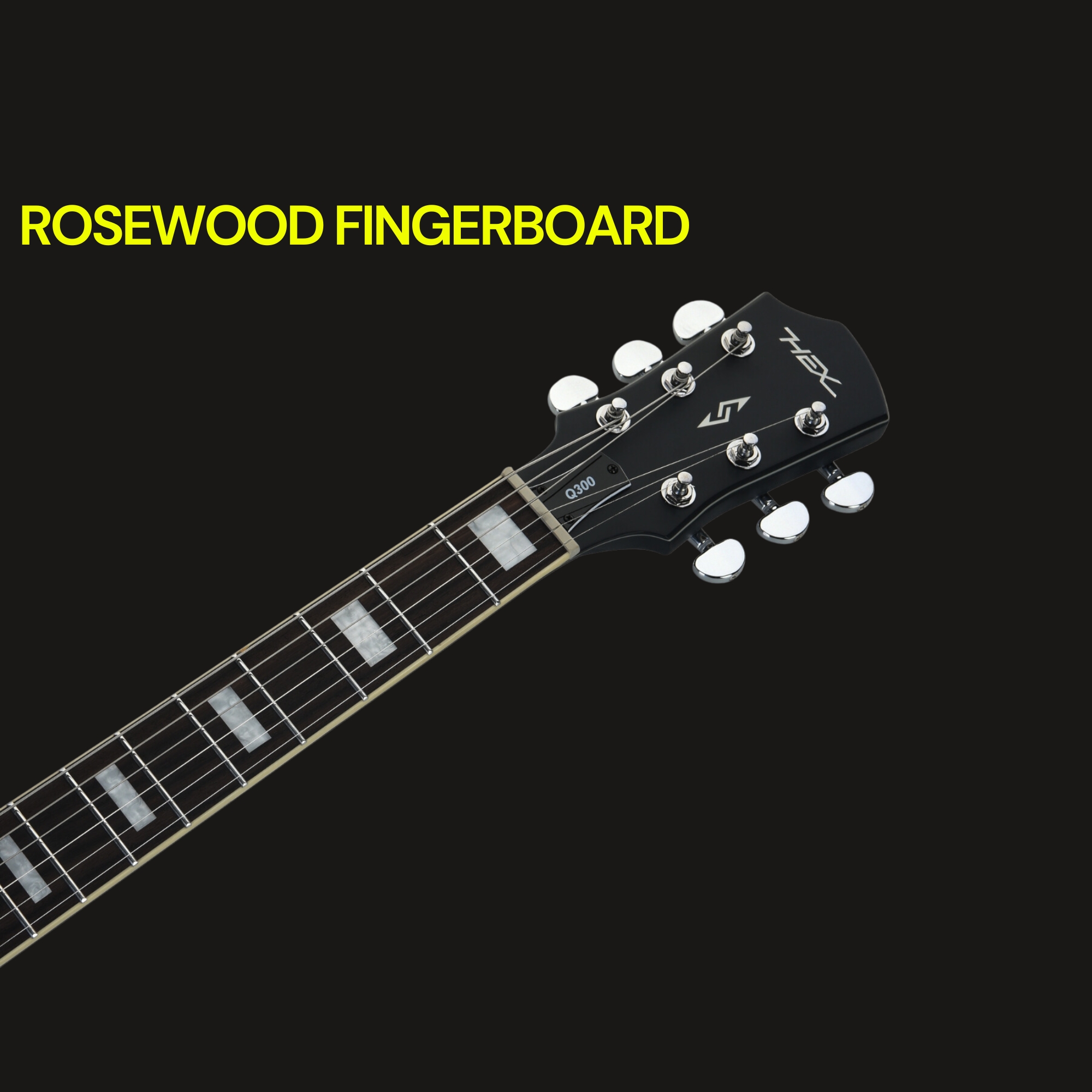 HEX Q300S BK - SEMI HOLLOW Q SERIES - SATIN BLACK