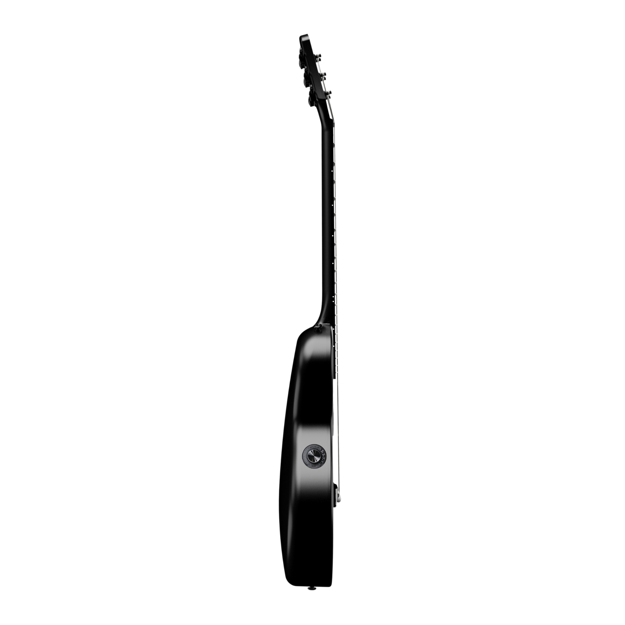 Natasha Asteroid Cosmic black transacoustic OS1 Steel String carbon fibre guitar