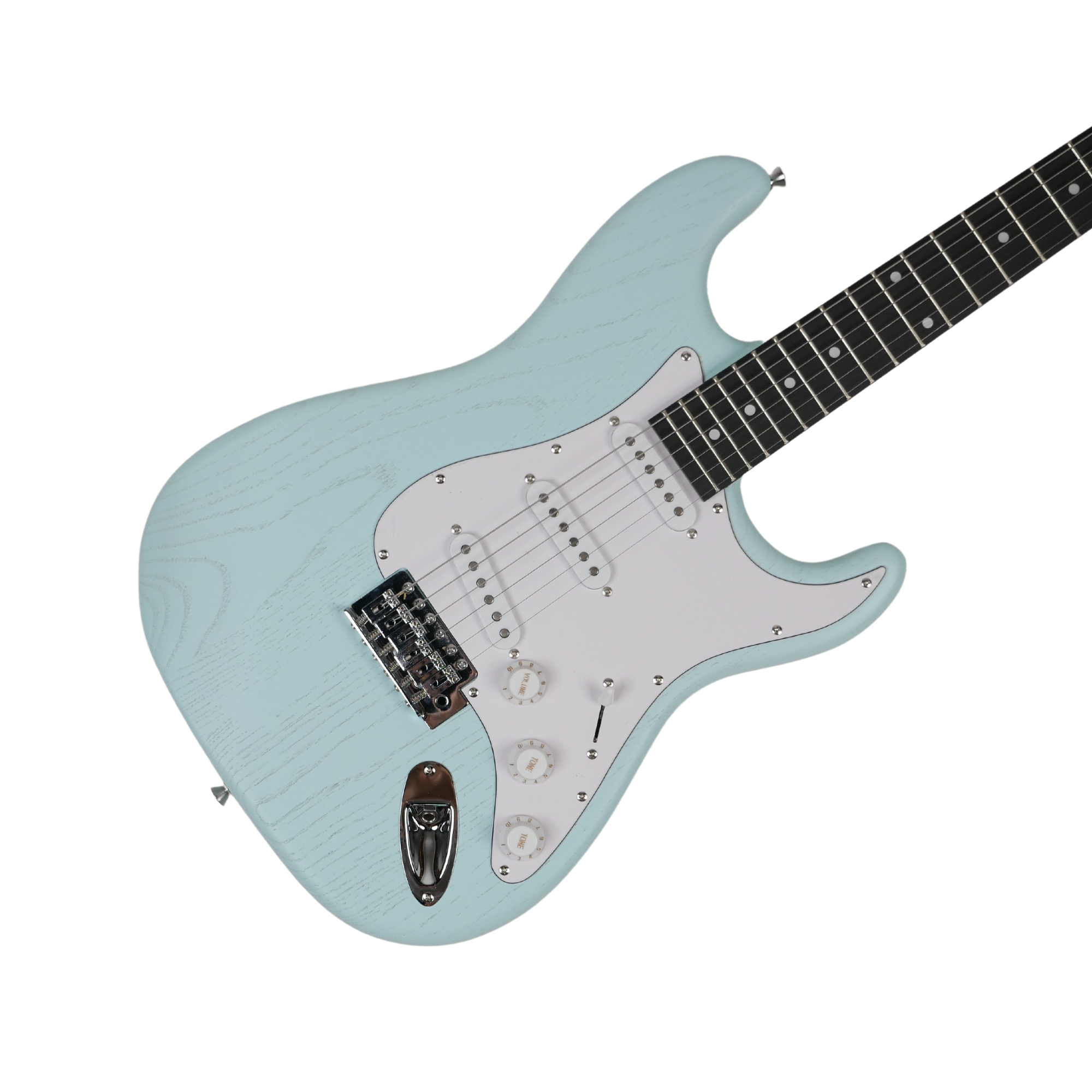 DONNER DST-80 Surf green Electric Guitar 39 Beginner Electric Guitar Kit with Amp Classic SSS Pickup Complete with Gig Bag Tuner Capo Strap Picks