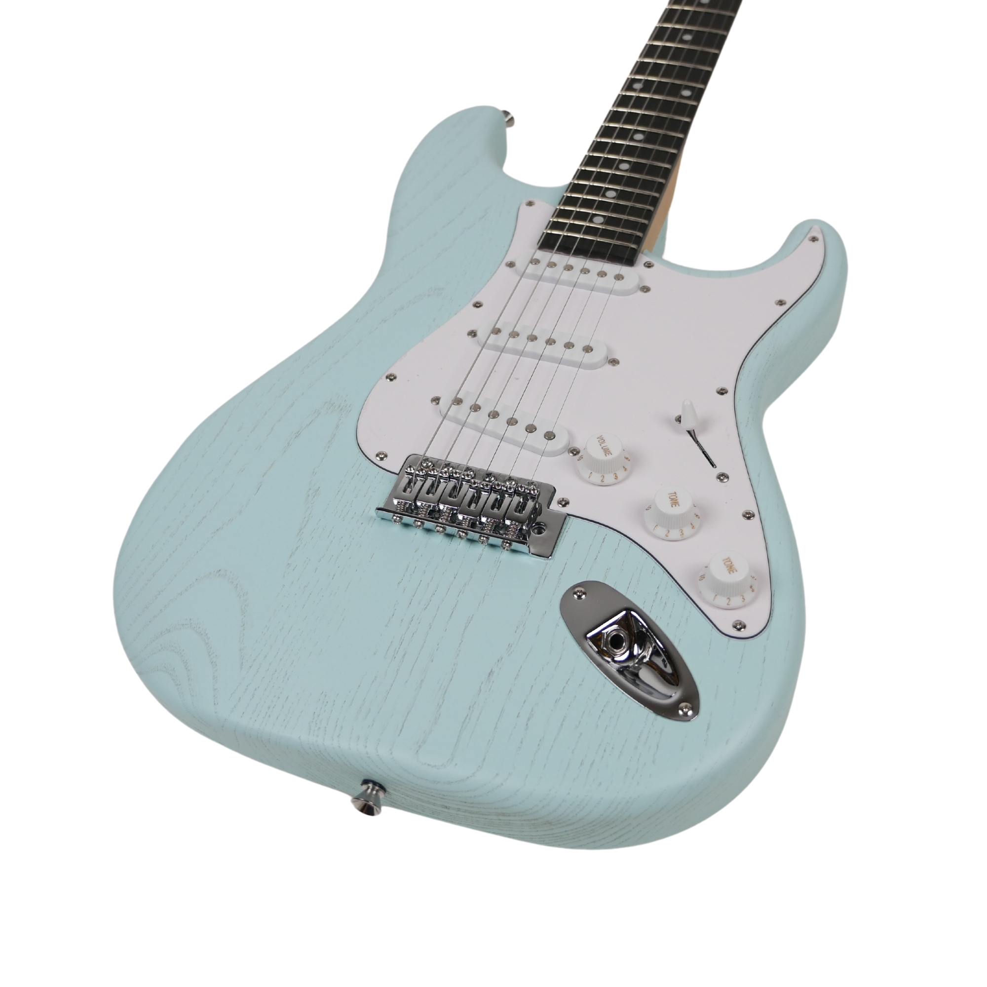 DONNER DST-80 Surf green Electric Guitar 39 Beginner Electric Guitar Kit with Amp Classic SSS Pickup Complete with Gig Bag Tuner Capo Strap Picks