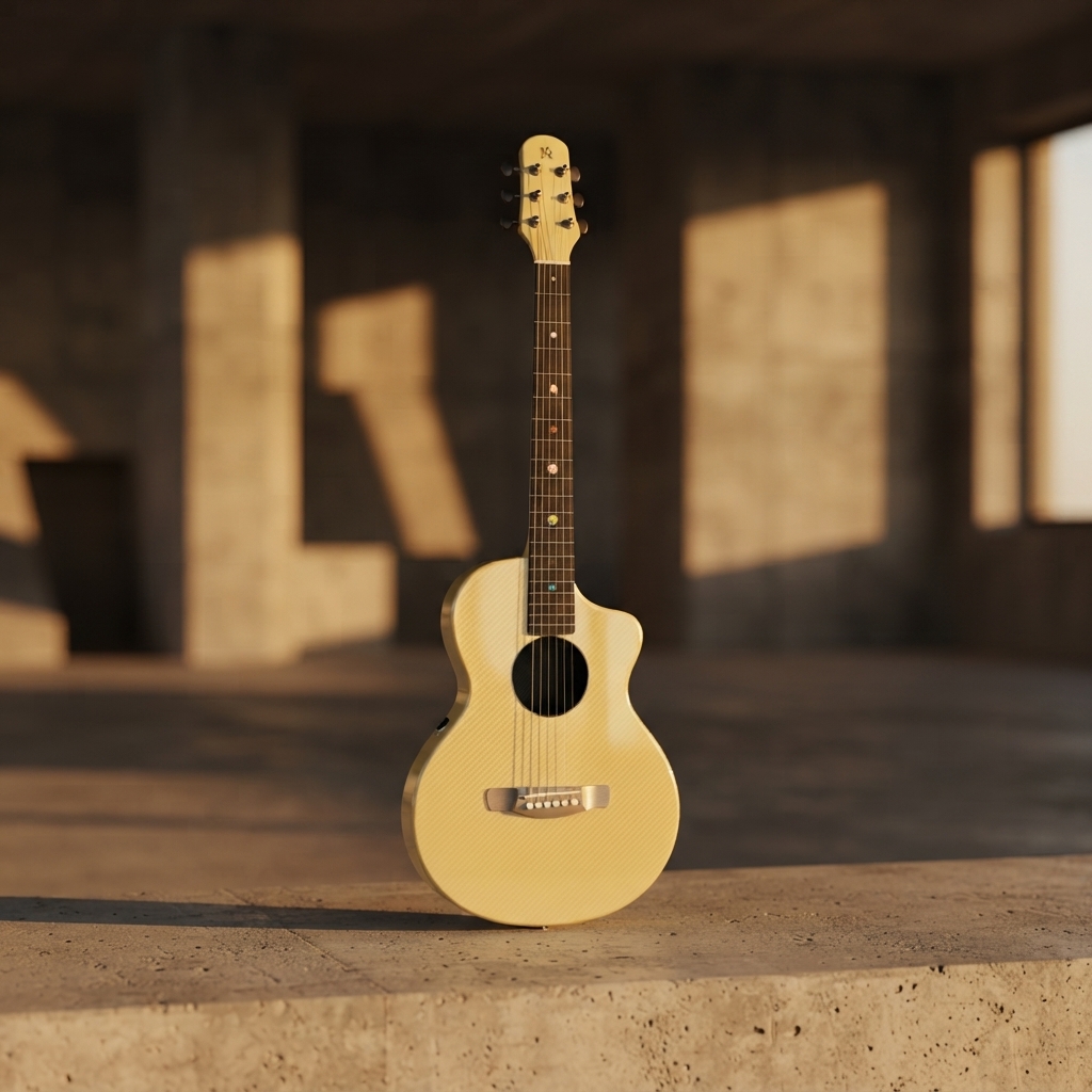 Natasha Asteroid NSX Carbon Fibre Acoustic Guitar with Smart Pickup Glaze gold