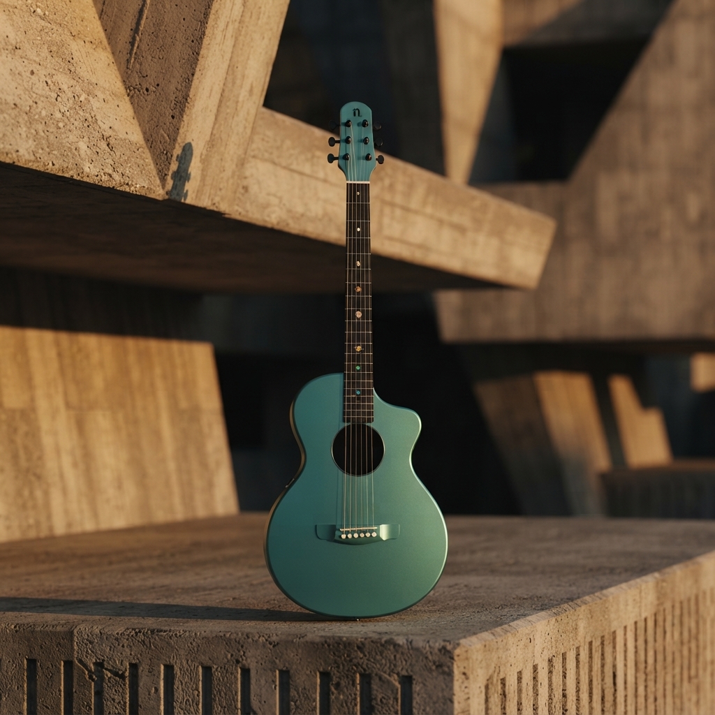 Natasha Asteroid NSX Carbon Fibre Acoustic Guitar with Smart Pickup Mint green