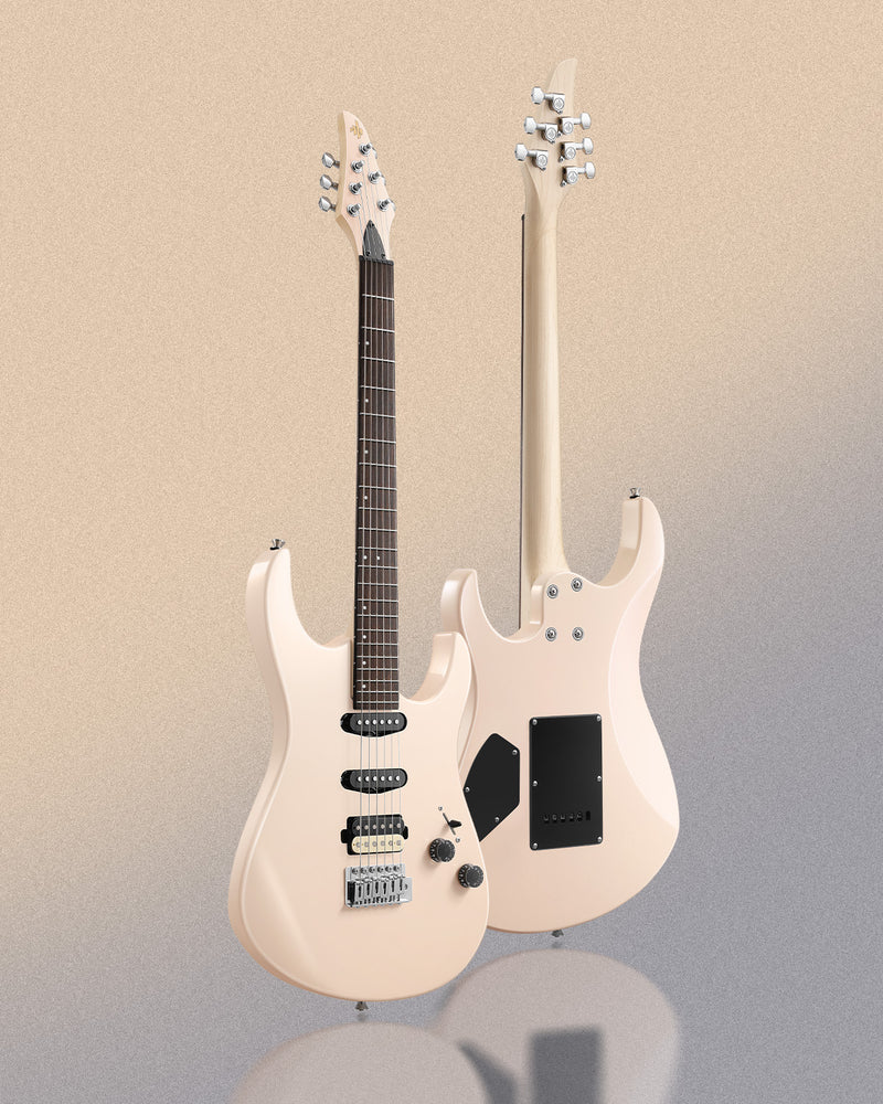 Donner DMT-66 39 Inch Full Size Electric Guitar for Beginner Starter Electric Guitar Kit with Bag Pink