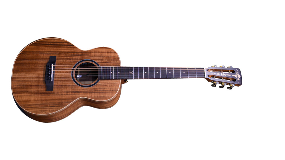 Image of Crafter MINO ALK EQ Solid Koa Top Compact Acoustic-Electric Guitar - Natural