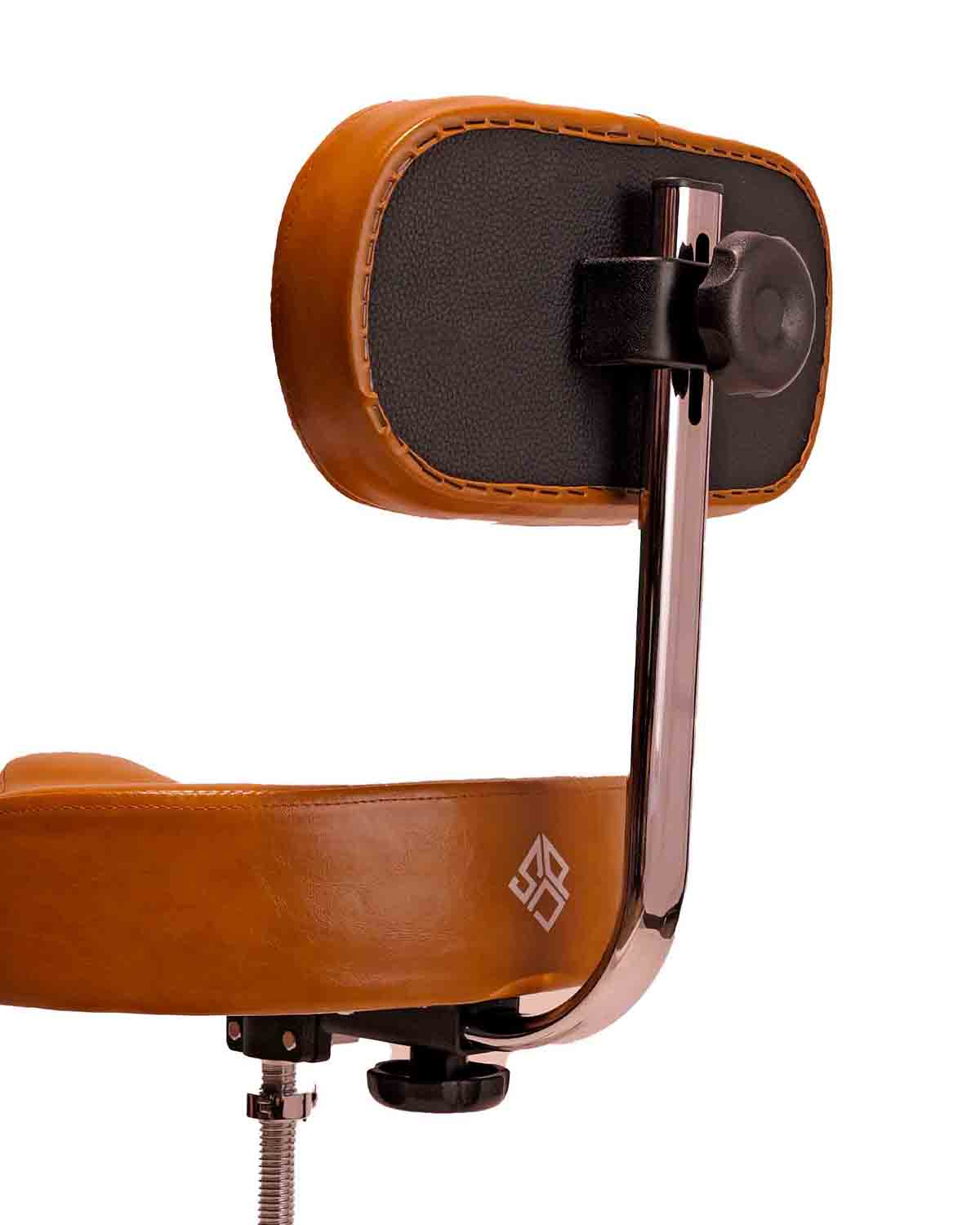Strydom Comfort Core 1000 ERGO BACK Edition drum throne - Vintage Brown Leather