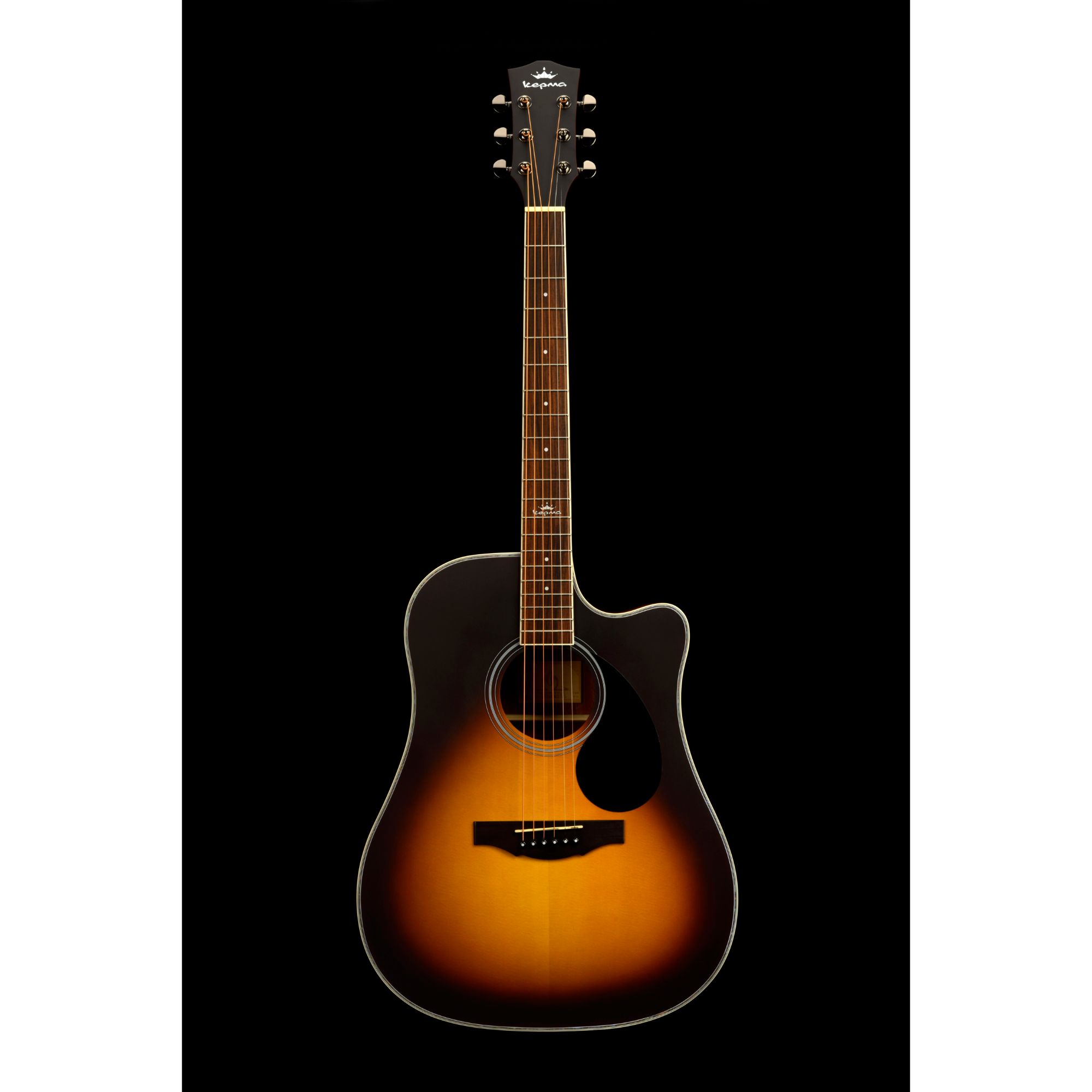 KEPMA D1C Acoustic Guitar-- Sunburst Matt