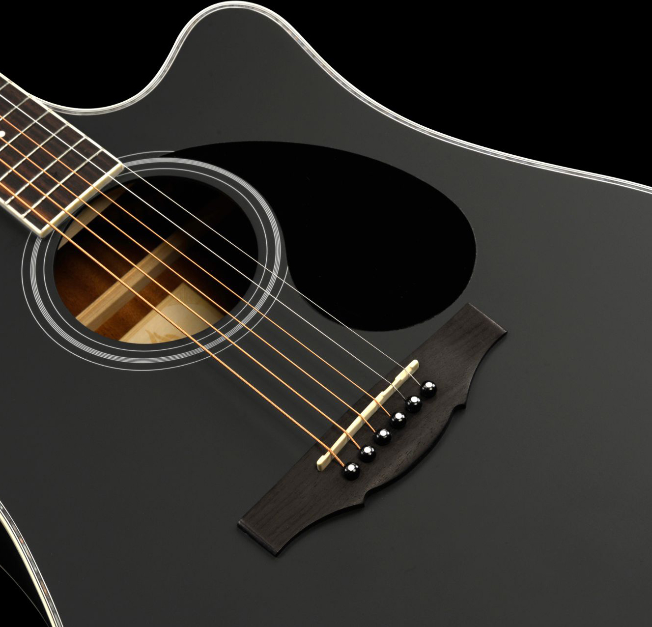 Kepma D1CE PRO TRANS K10- Semi acoustic Guitar- Black Matt